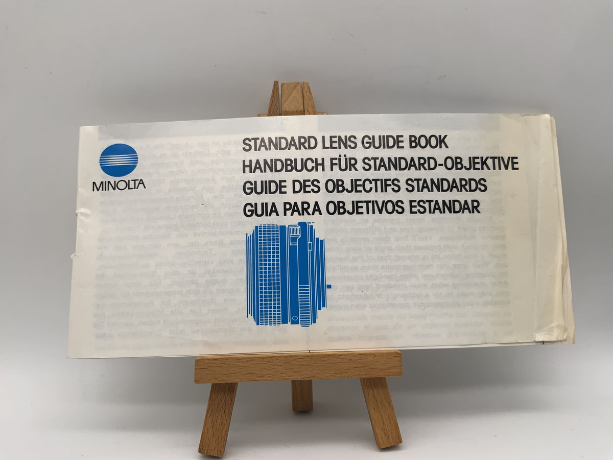 Minolta Handbuch für Standard Objektive Broschüre Deutsch