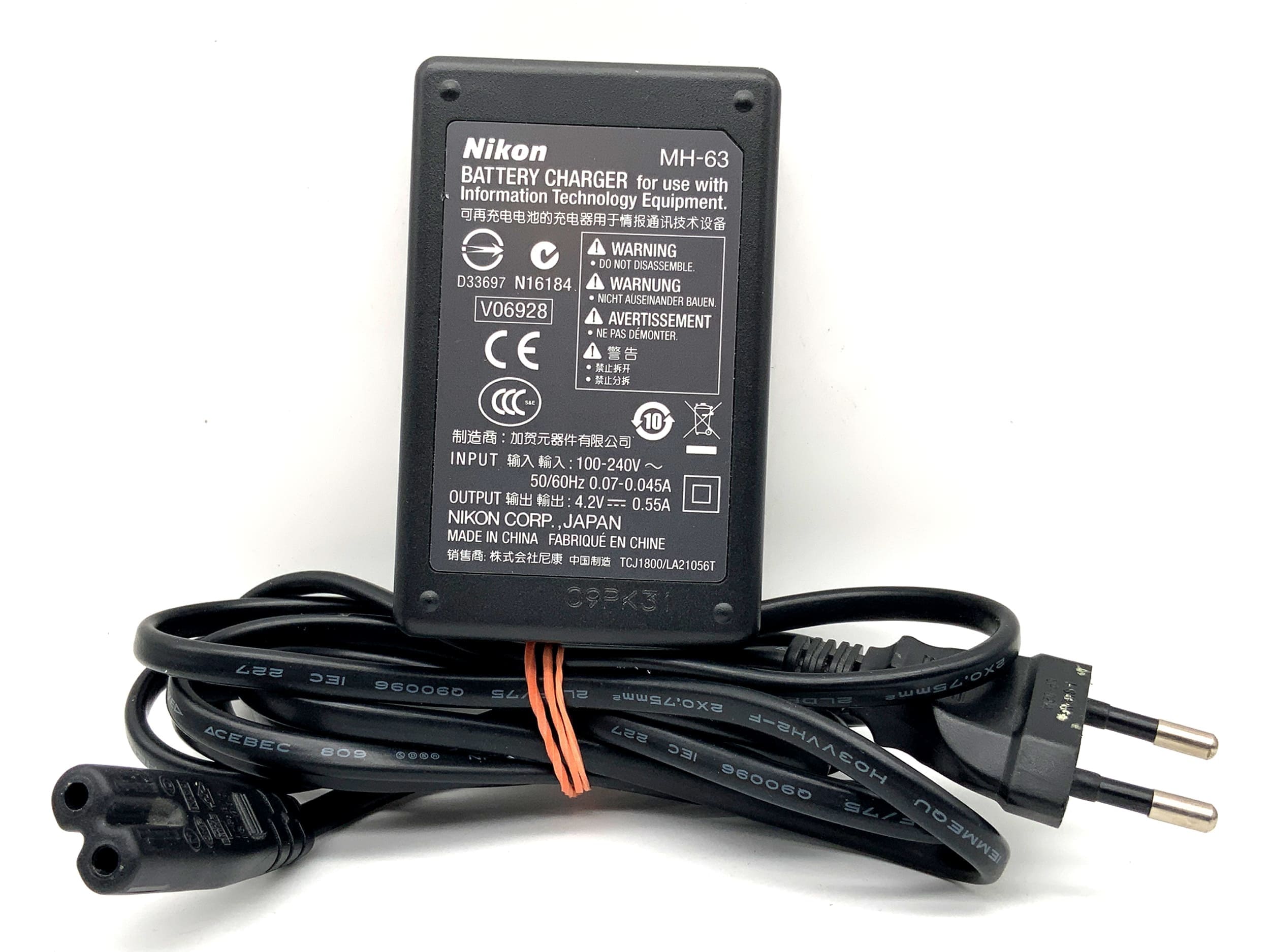 Nikon MH-63 Ladegerät EN-Battery Charger Power Adaptor