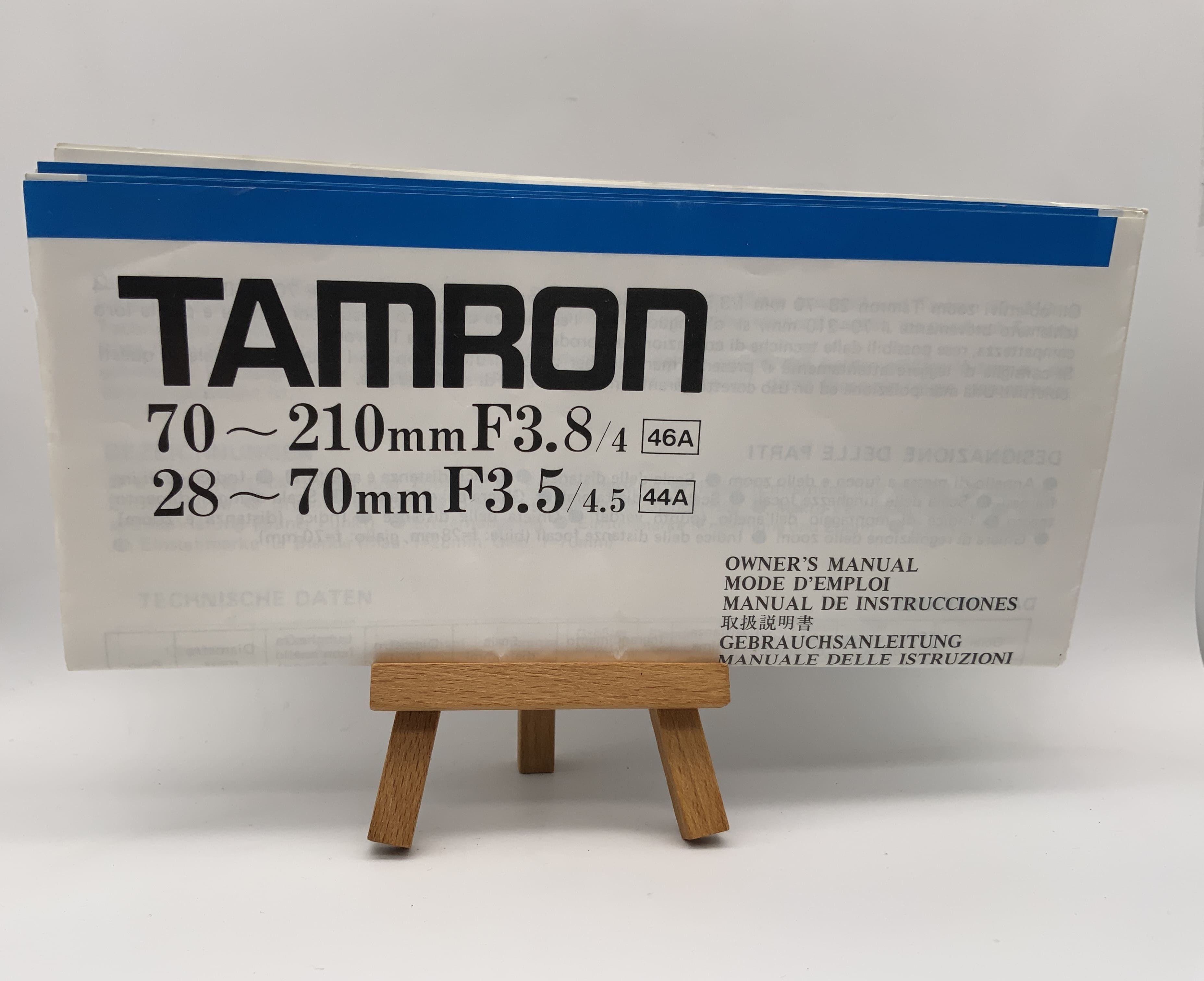 Tamron 70-210mm F 3.8, 28-70mm F 3.5 Bedienungsanleitung Deutsch