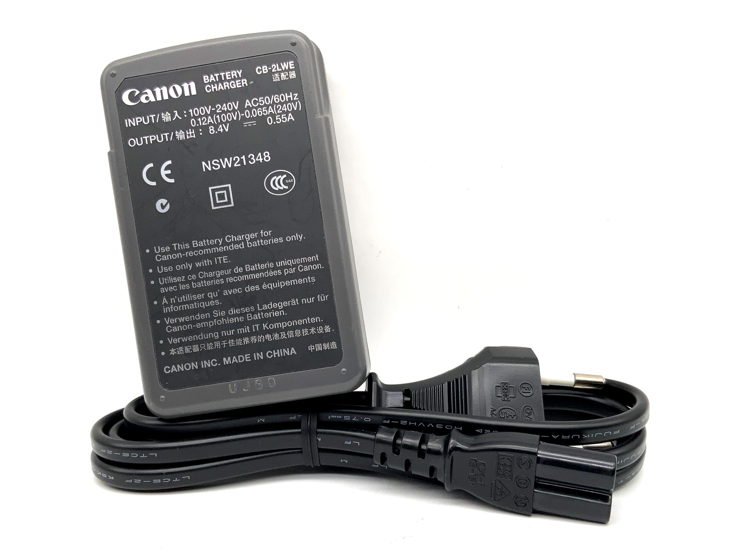 Chargeur Canon CB-2LWE NB-2L|NB-2LH | Adaptateur secteur pour batterie