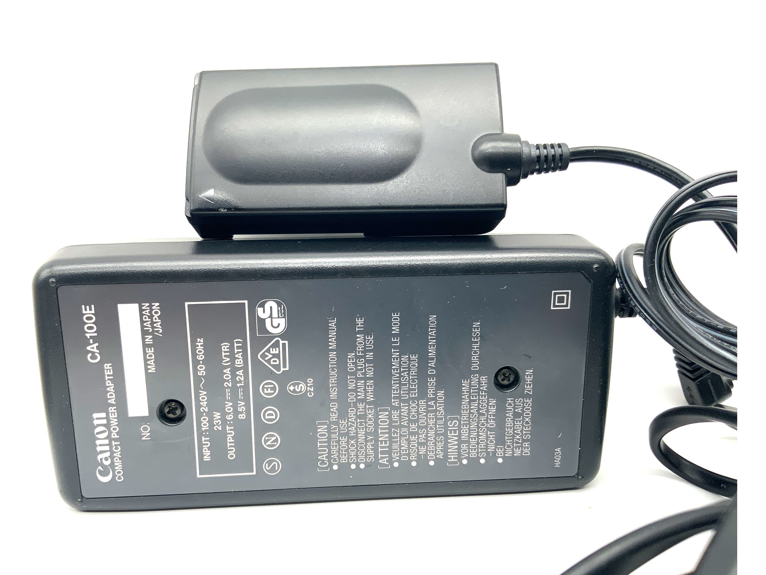 Chargeur de batterie Canon CA-100 avec adaptateur secteur DC-100 BP-E77K