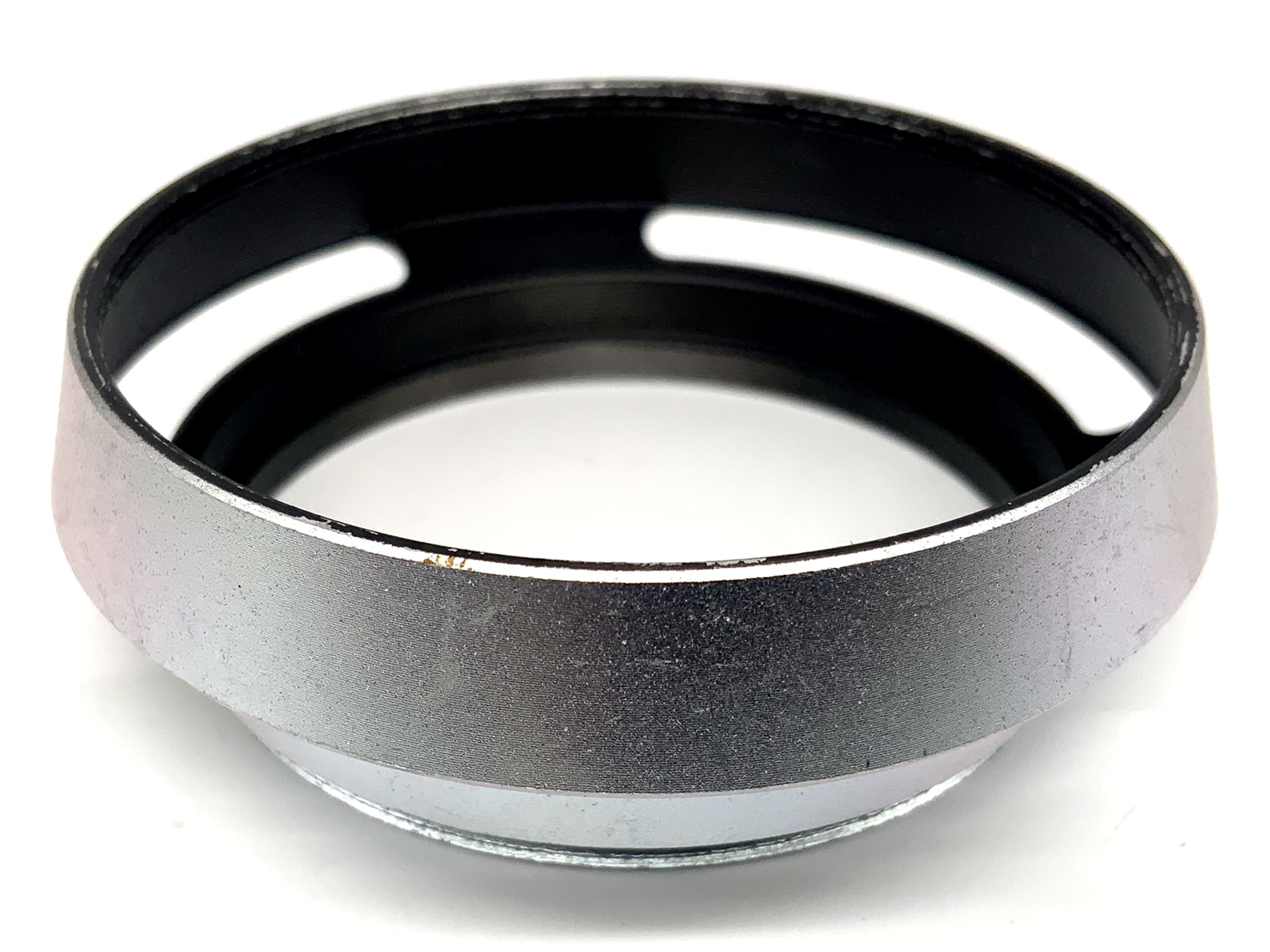 vhbw 52mm Gegenlichtblende metall Schraubblende silber lenshood Sonnenblende