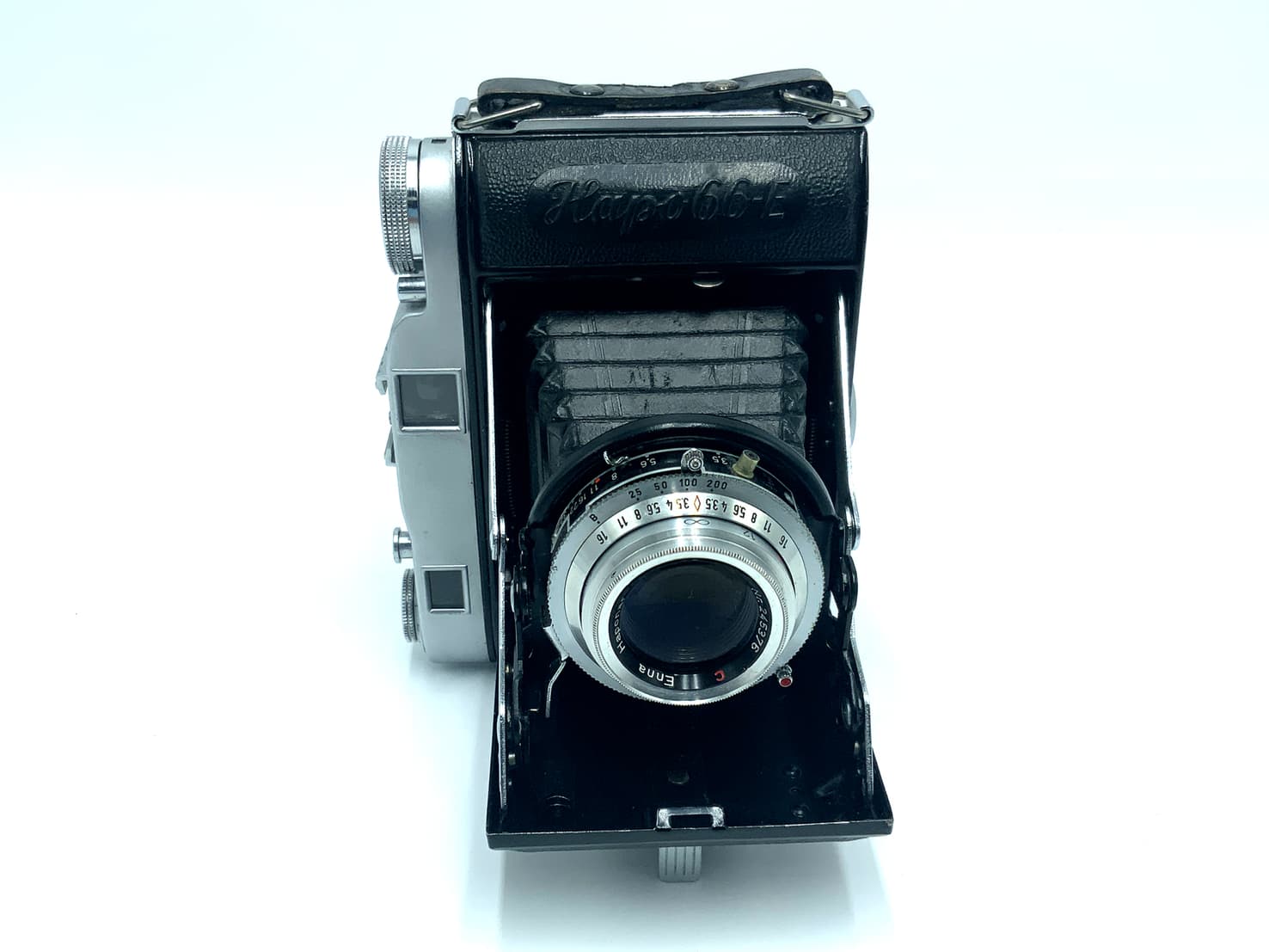 Hapo 66-E Klappkamera mit Enna Haponar 75mm 1:3.5 red C Messsucher Analogkamera