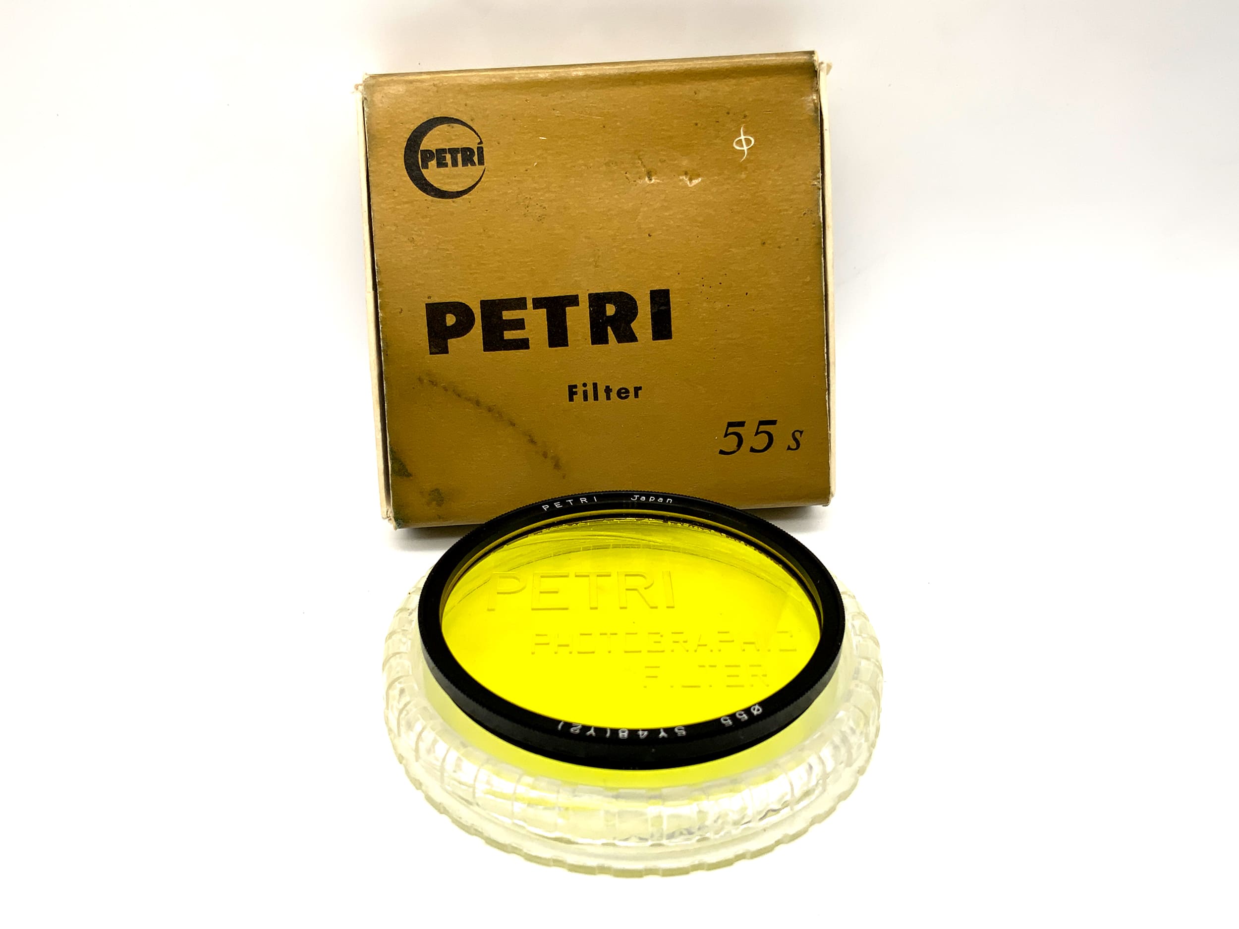 Petri Farbfilter SY 48(Y2) gelb/yellow Filter 55mm Kreisförmig Filtergewinde