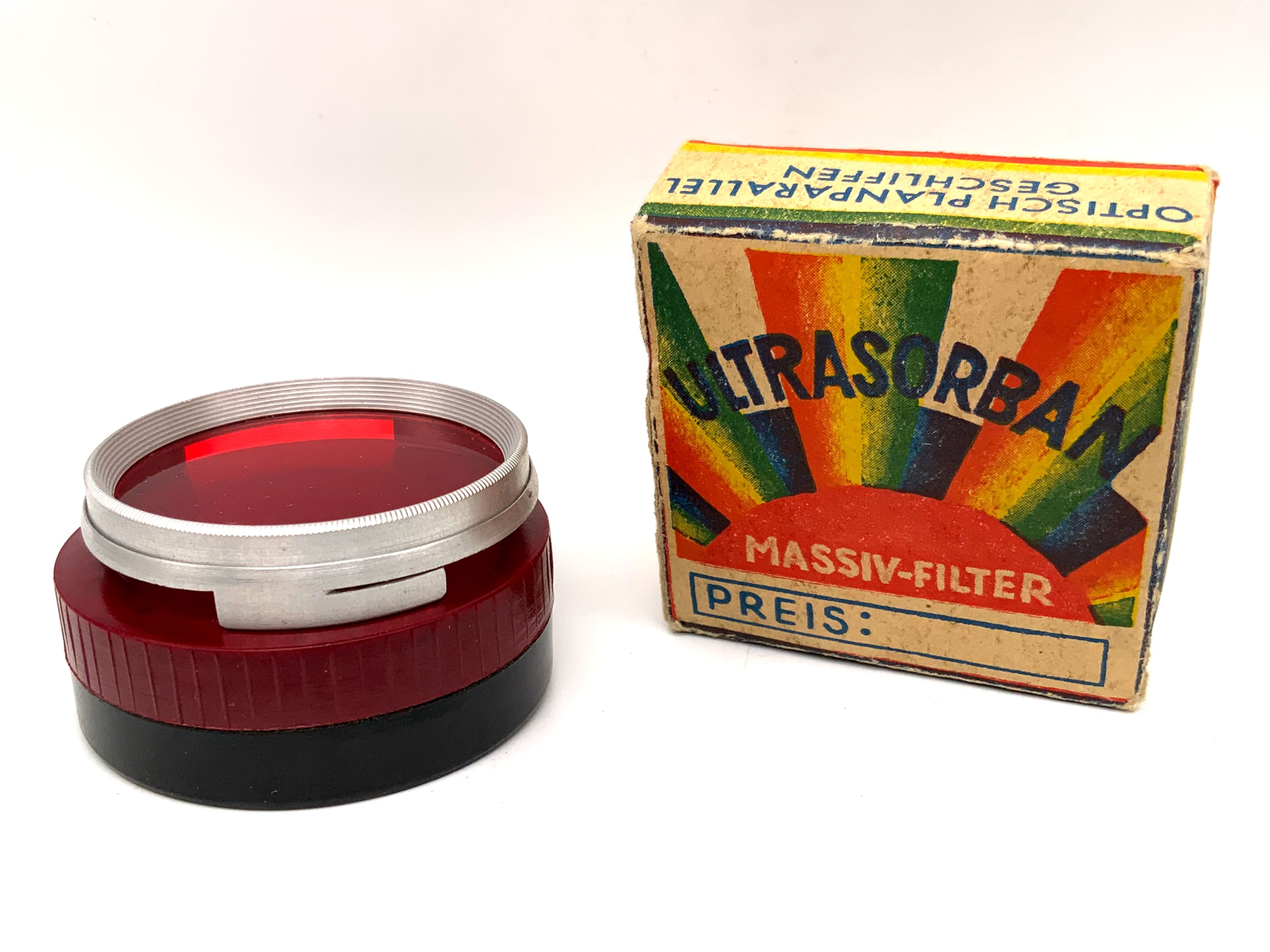 Arnz Jena Farbfilter rot ca.3-5x (901) Slip on in OVP Filter 42mm Filtergewinde