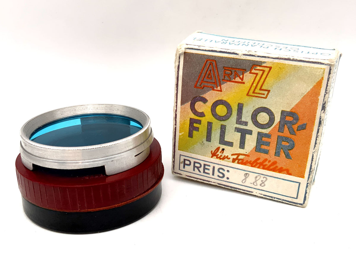 Arnz Jena Farbfilter blau ca.2x (122) Steckfilter Slip on in OVP Filter 42mm