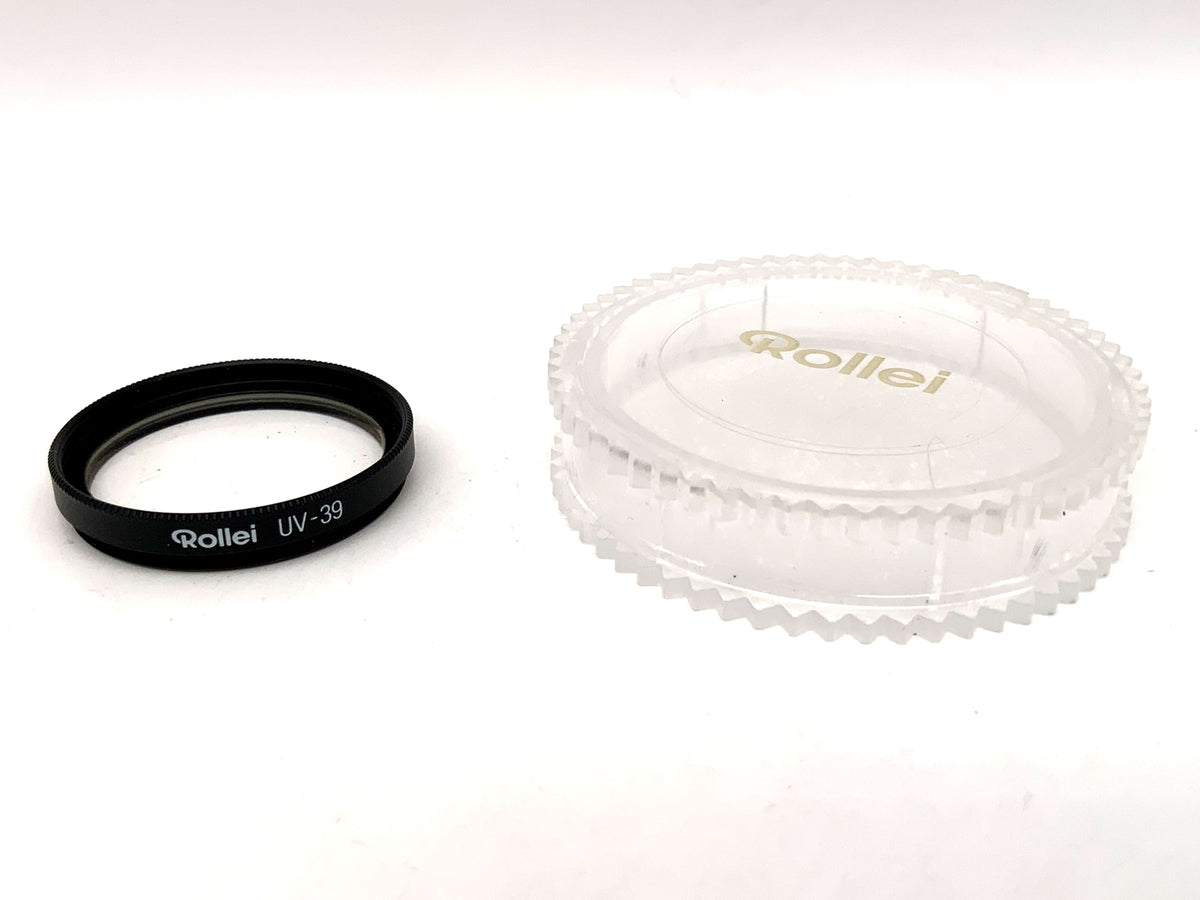 Filtre Rollei UV-39 dans son étui, filetage circulaire de 30,5 mm