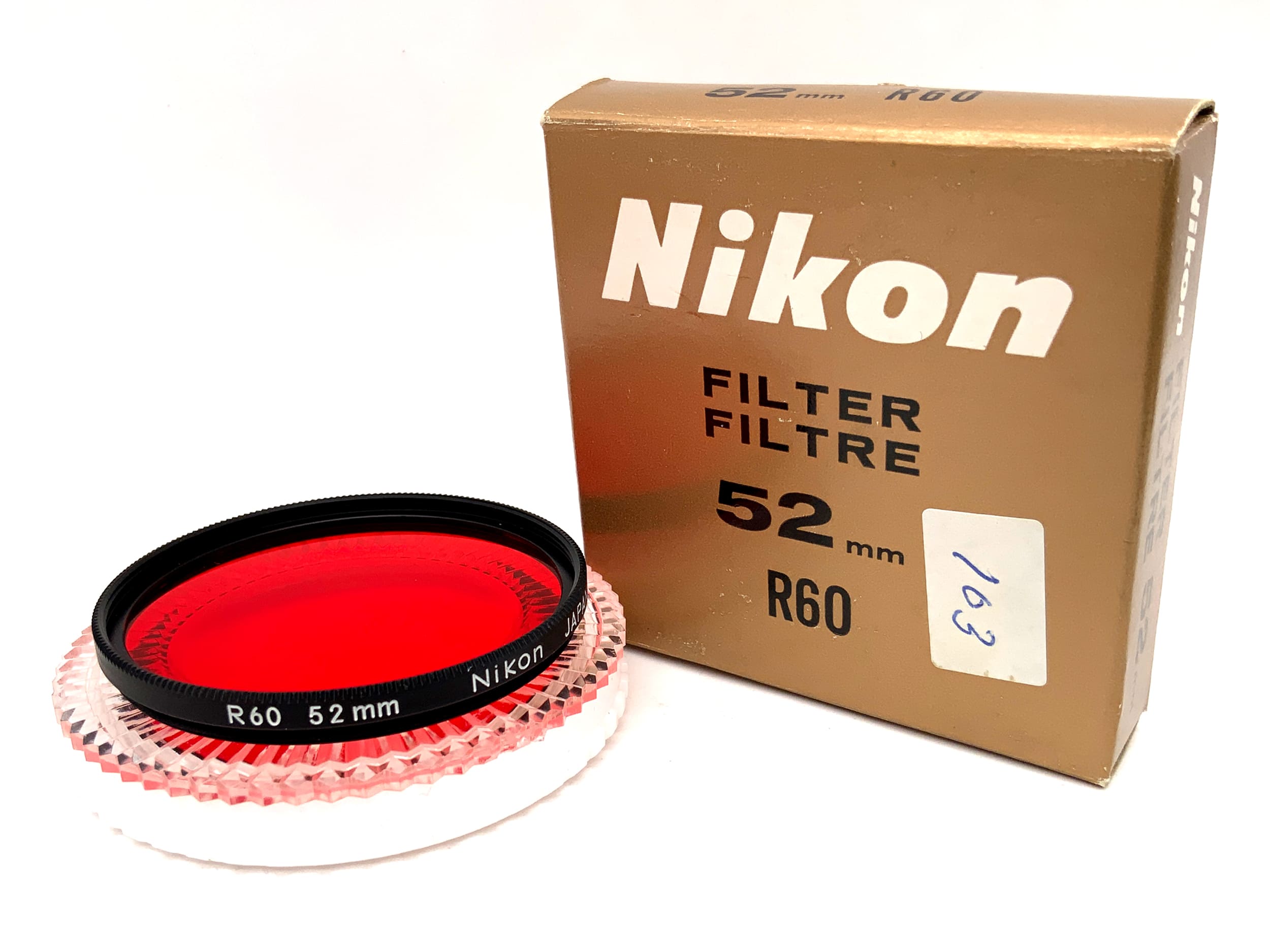 Filtre rouge Nikon R60 dans son emballage d'origine, filetage circulaire de 52 mm