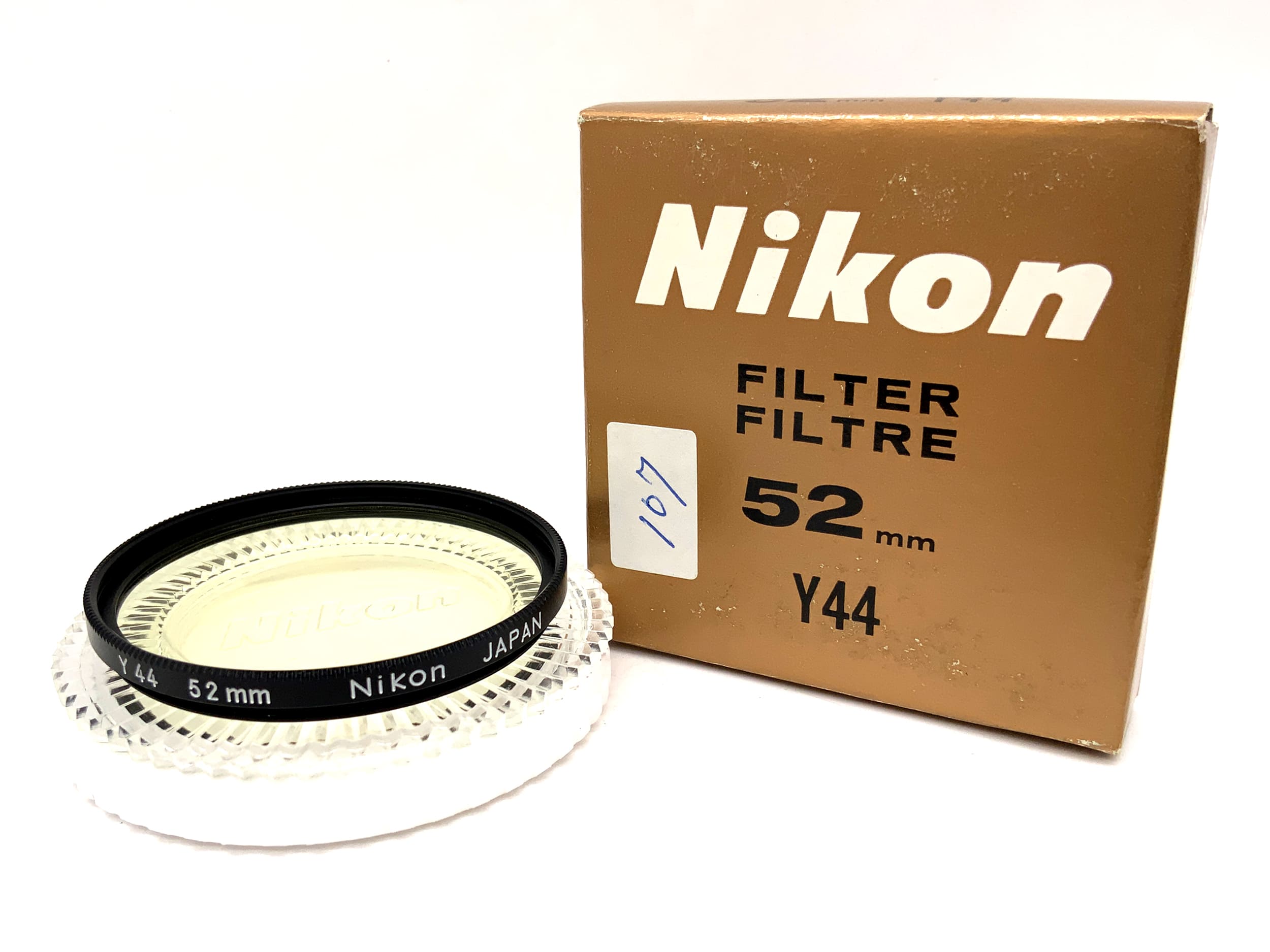 Filtre jaune clair Nikon Y44 dans son emballage d'origine, filetage de 52 mm
