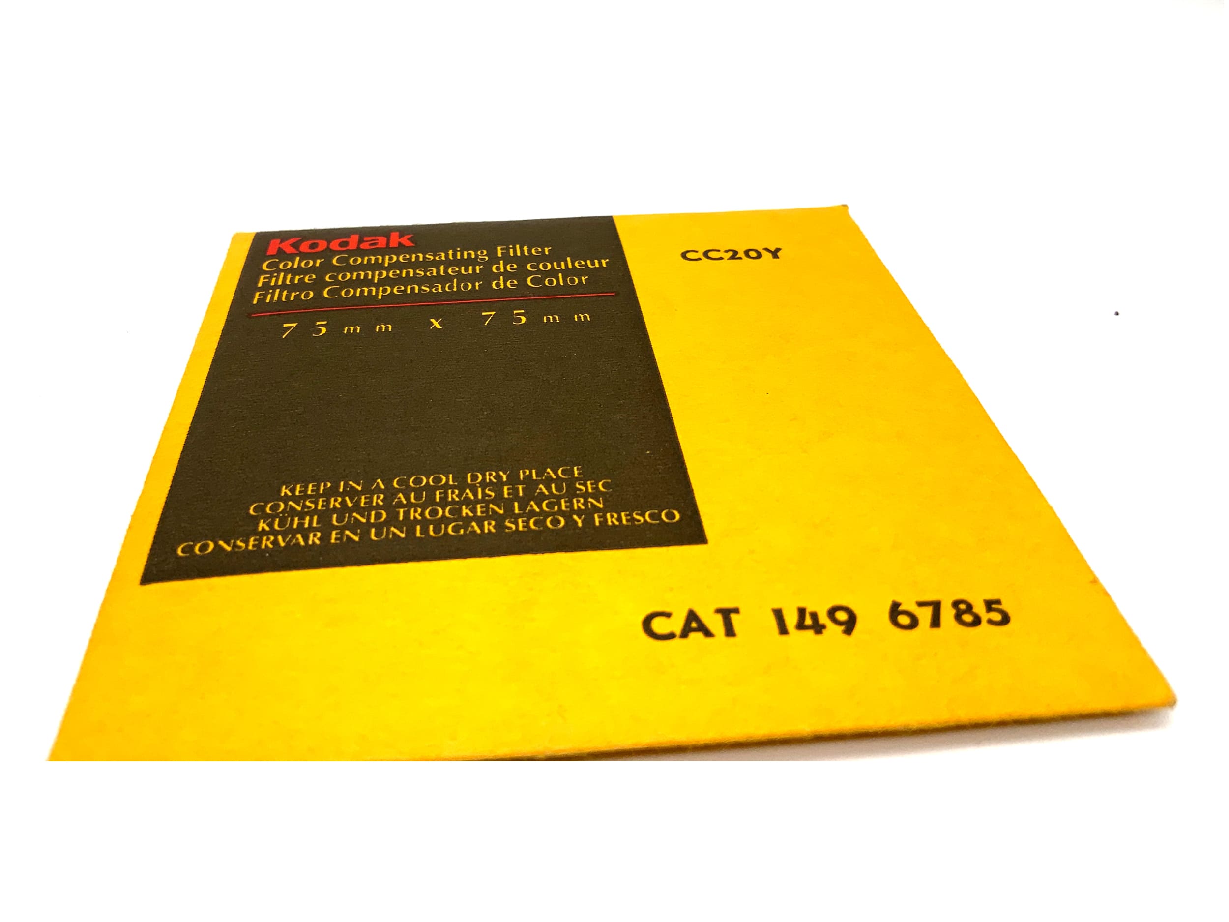 Kodak CC20Y Color Compensating Filter Filter 75mm x 75mm Rechteckig