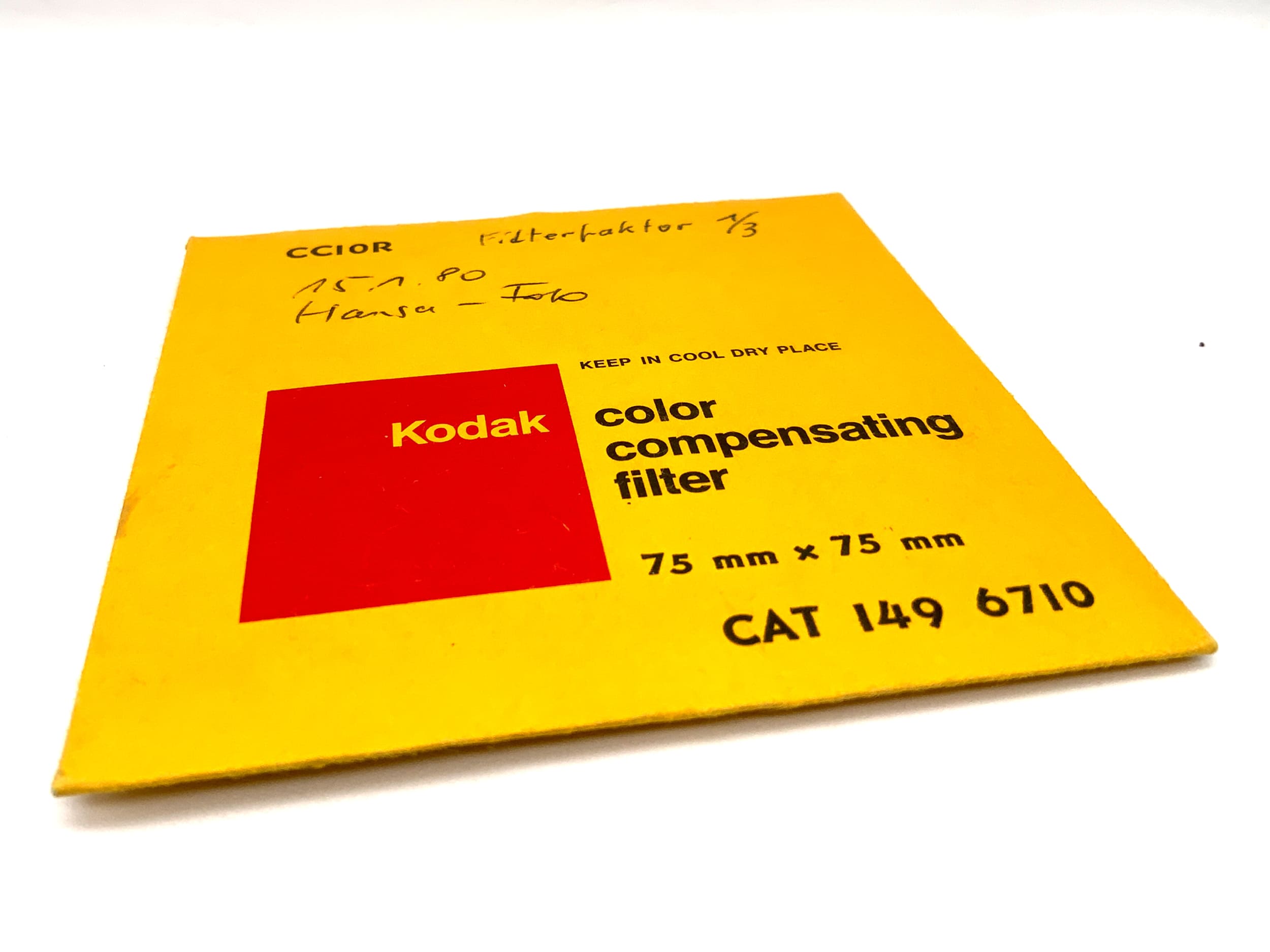 Kodak CC10R Color Compensating Filter Filter 75mm x 75mm Rechteckig