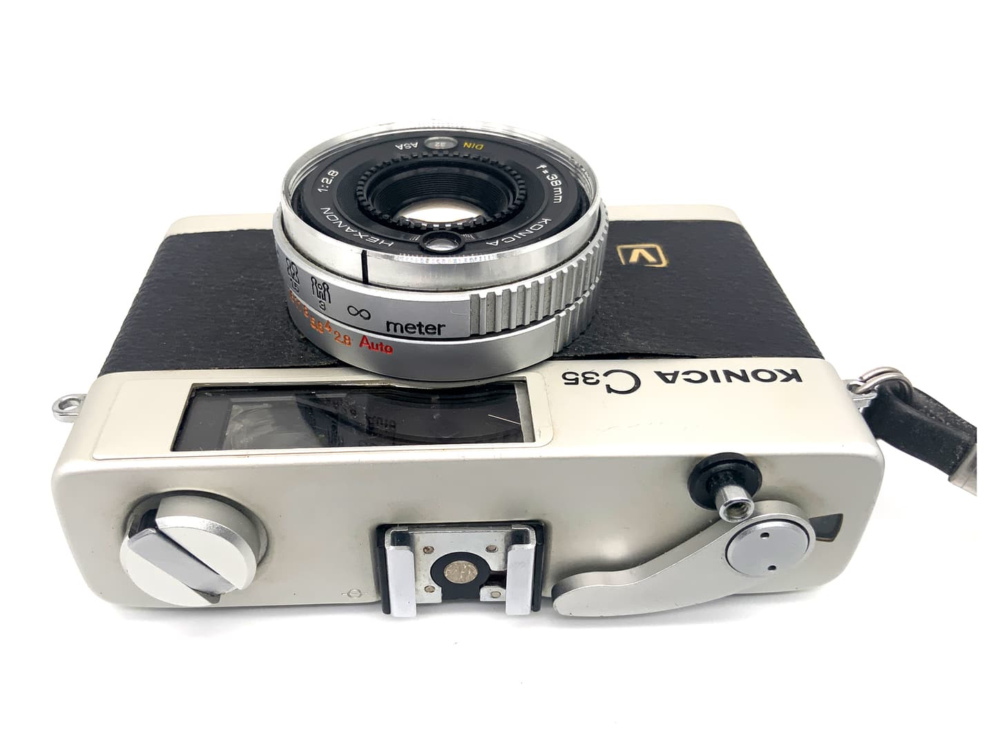 Konica C35 V Sucherkamera mit Hexanon 38mm 1:2.8 Kompaktkamera Analogkamera