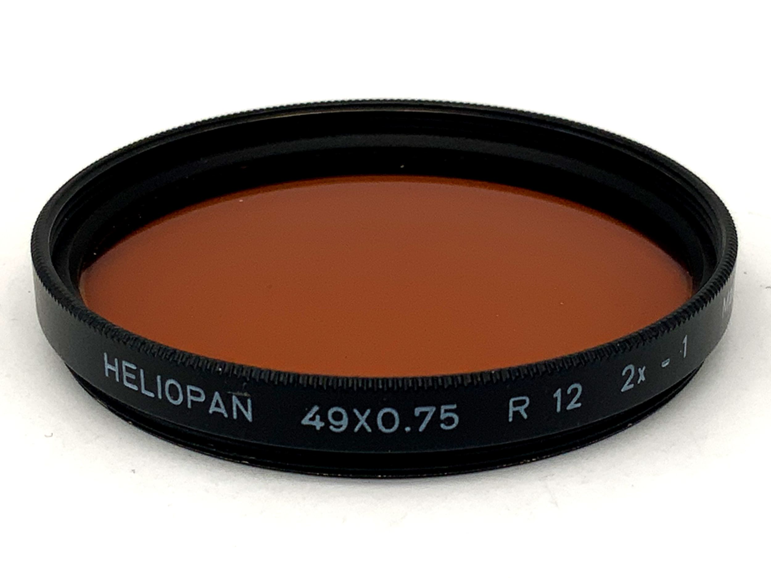 Heliopan Farbfilter 49x0,75 R12 2x -1 Orange Filter 49mm Kreisförmig