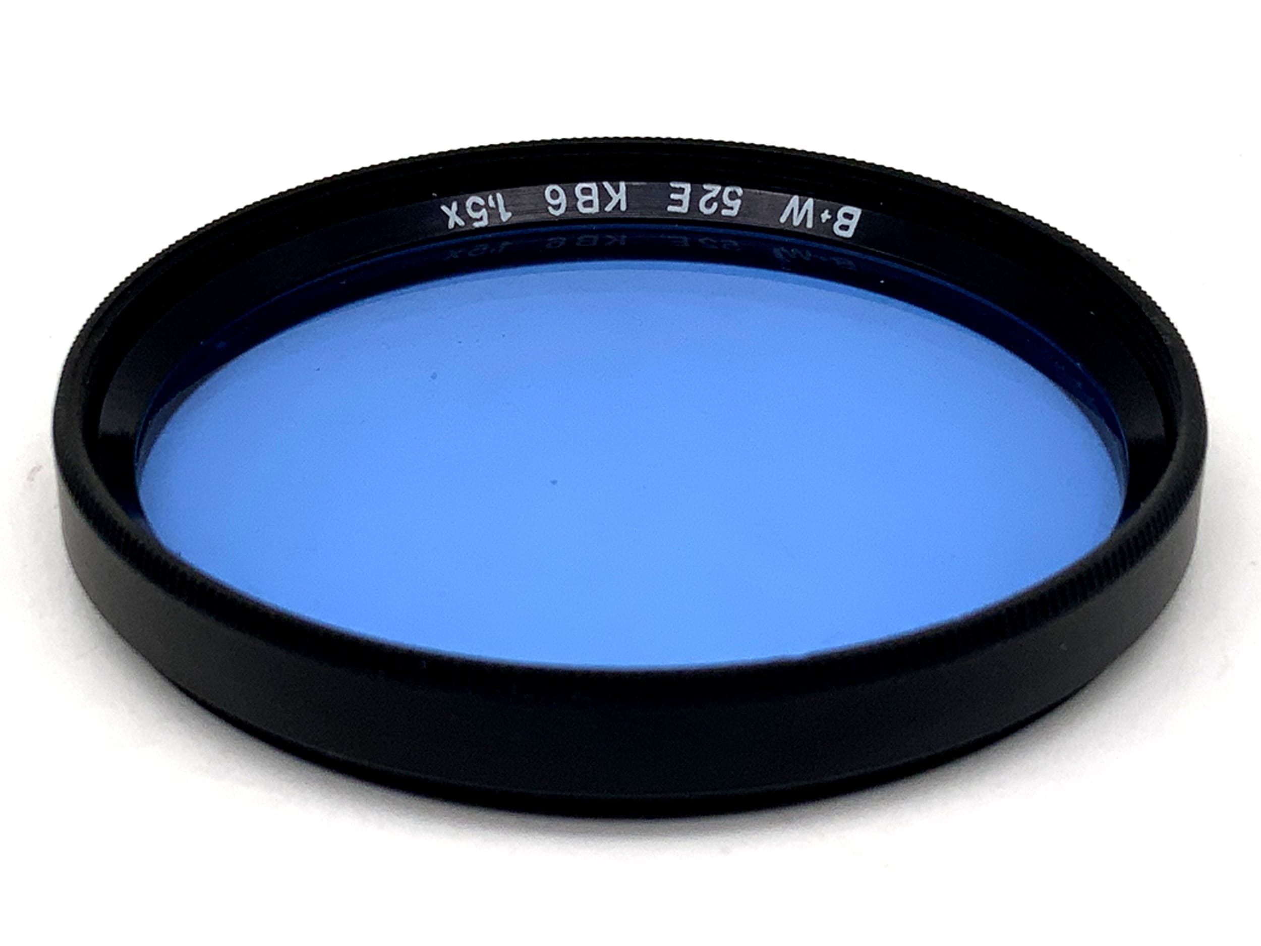 B+W Farbfilter 52E KB6 1,5x Blau Blue Filter 52mm Kreisförmig Filtergewinde