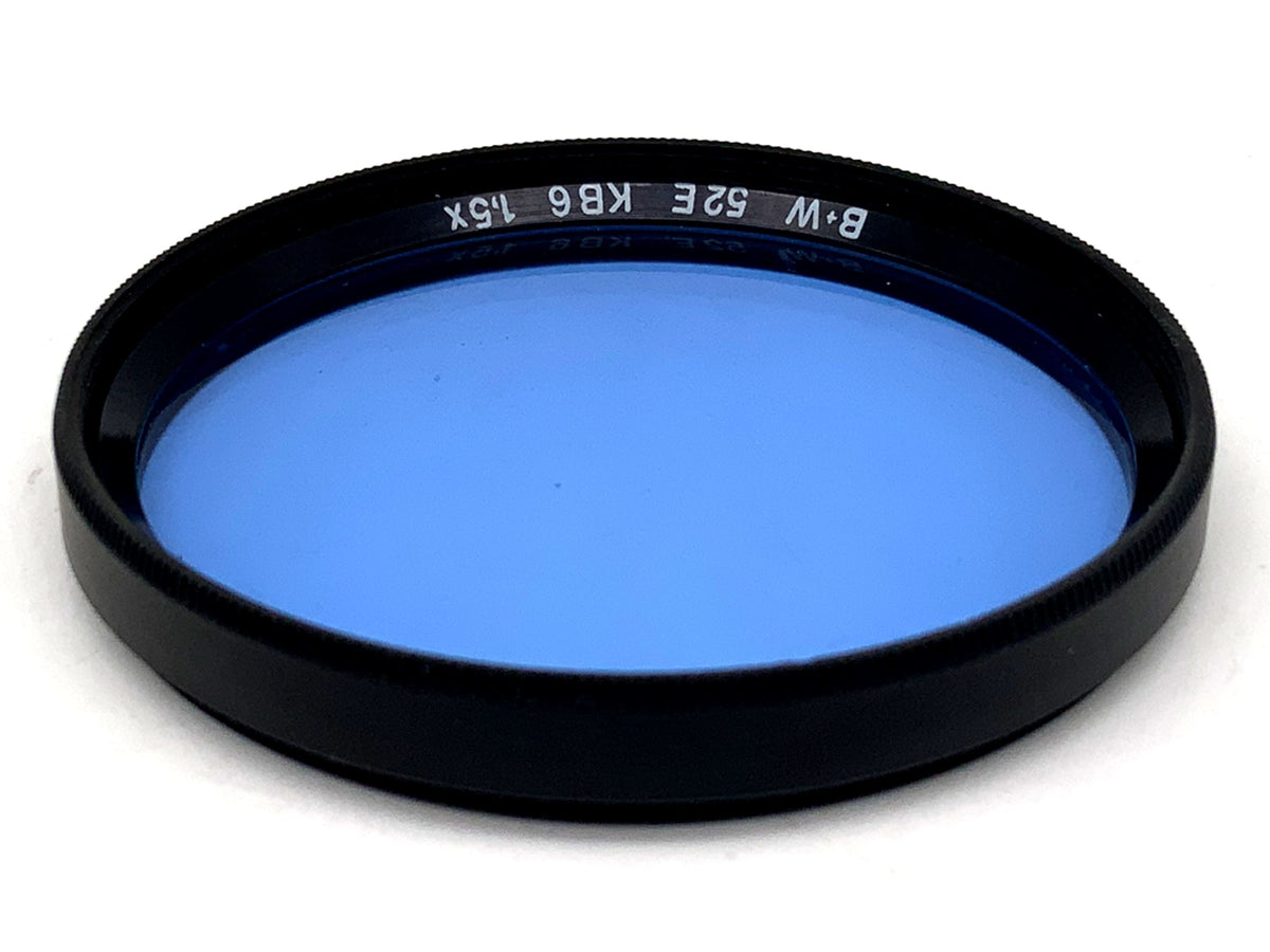 Filtre de couleur B+W 52E KB6, filtre bleu 1,5x, filetage circulaire de 52 mm