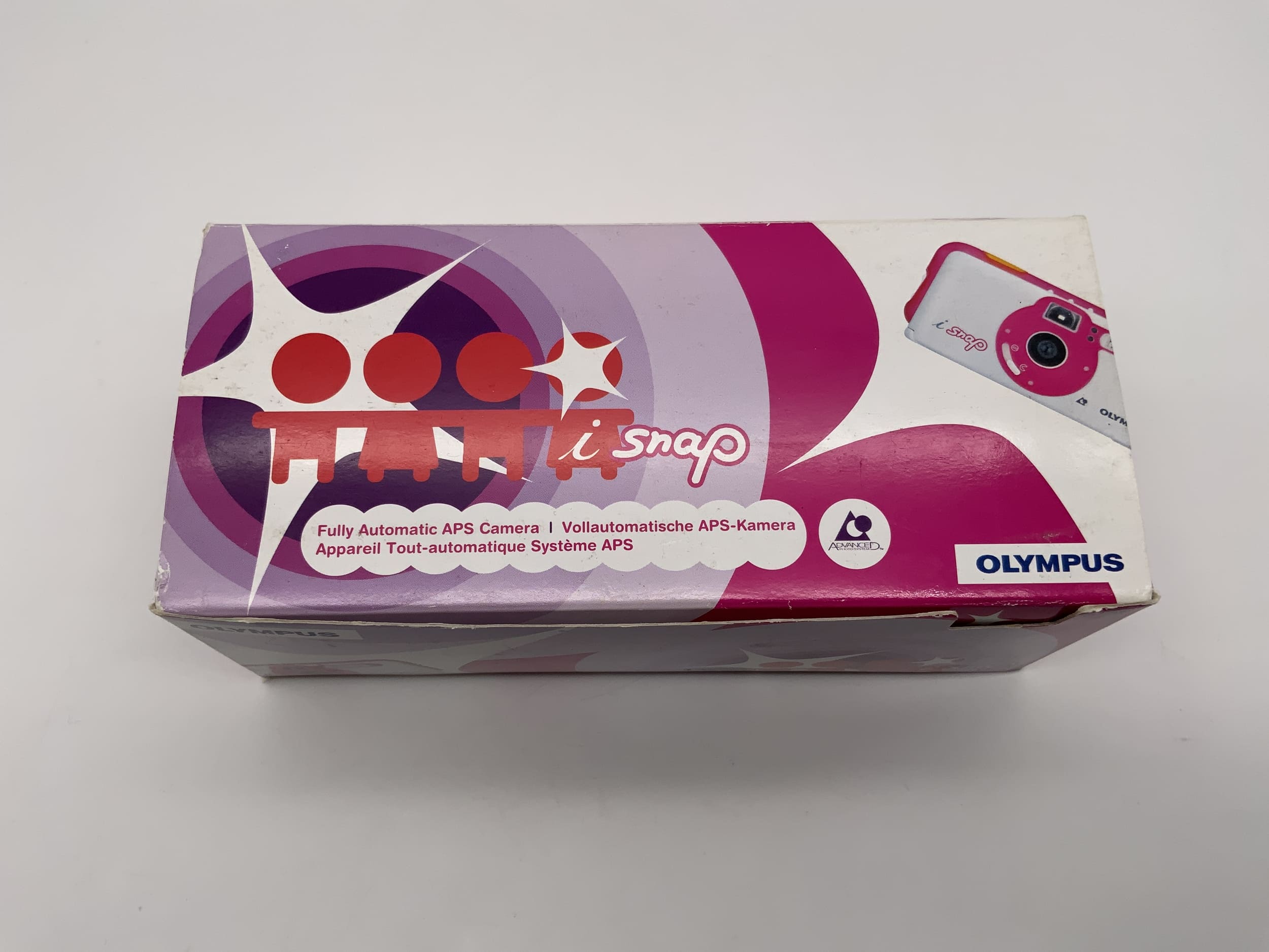 Appareil photo compact Olympus i snap Point&amp;Shoot APS rose, emballage d'origine sans batterie