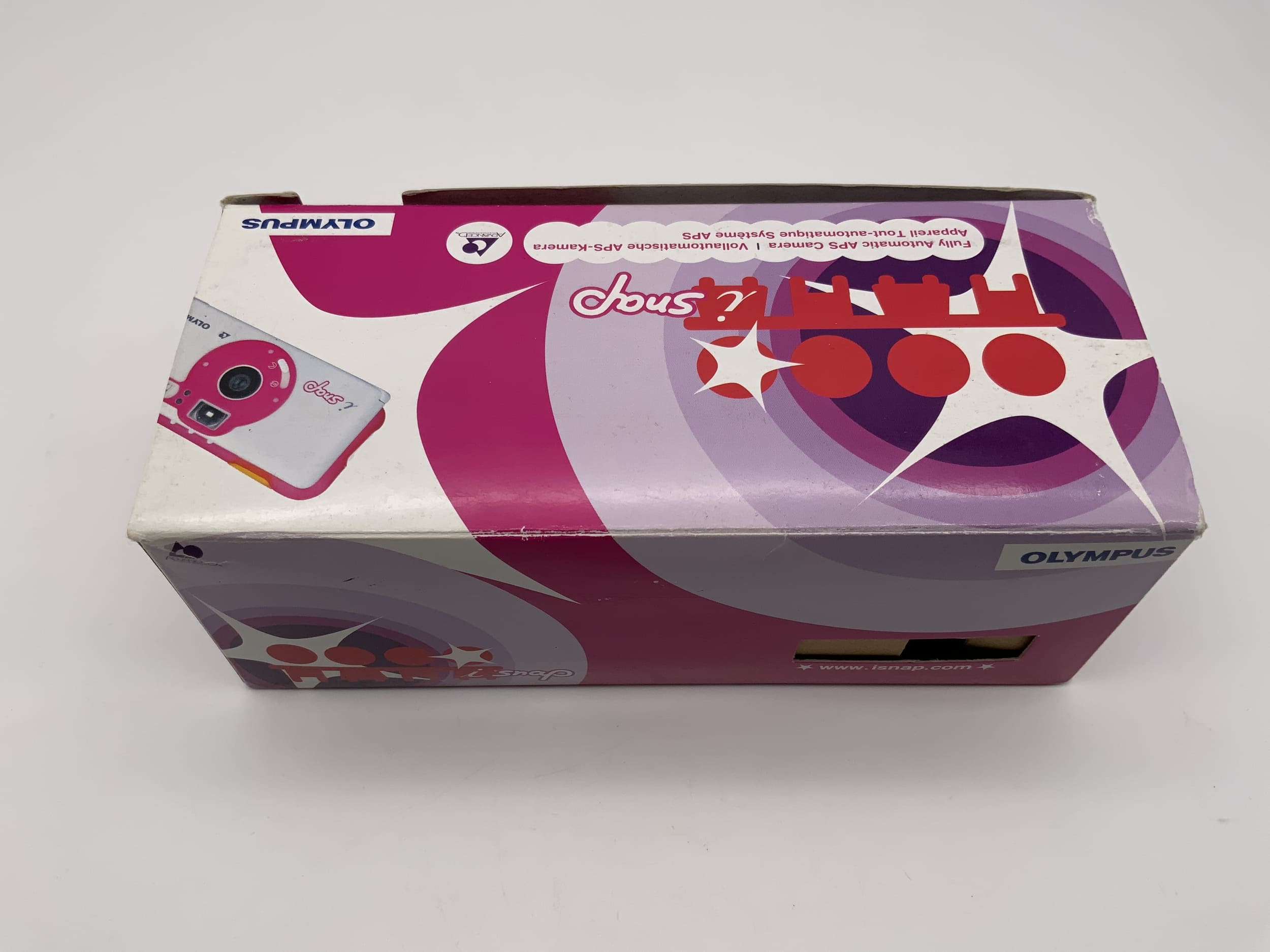 Appareil photo compact Olympus i snap Point&amp;Shoot APS rose, emballage d'origine sans batterie