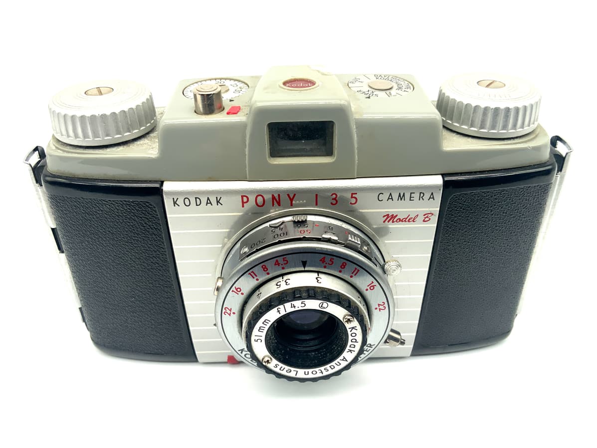 Kodak Pony 135 Model B Sucherkamera mit Anaston 51mm 1:4.5 Analogkamera