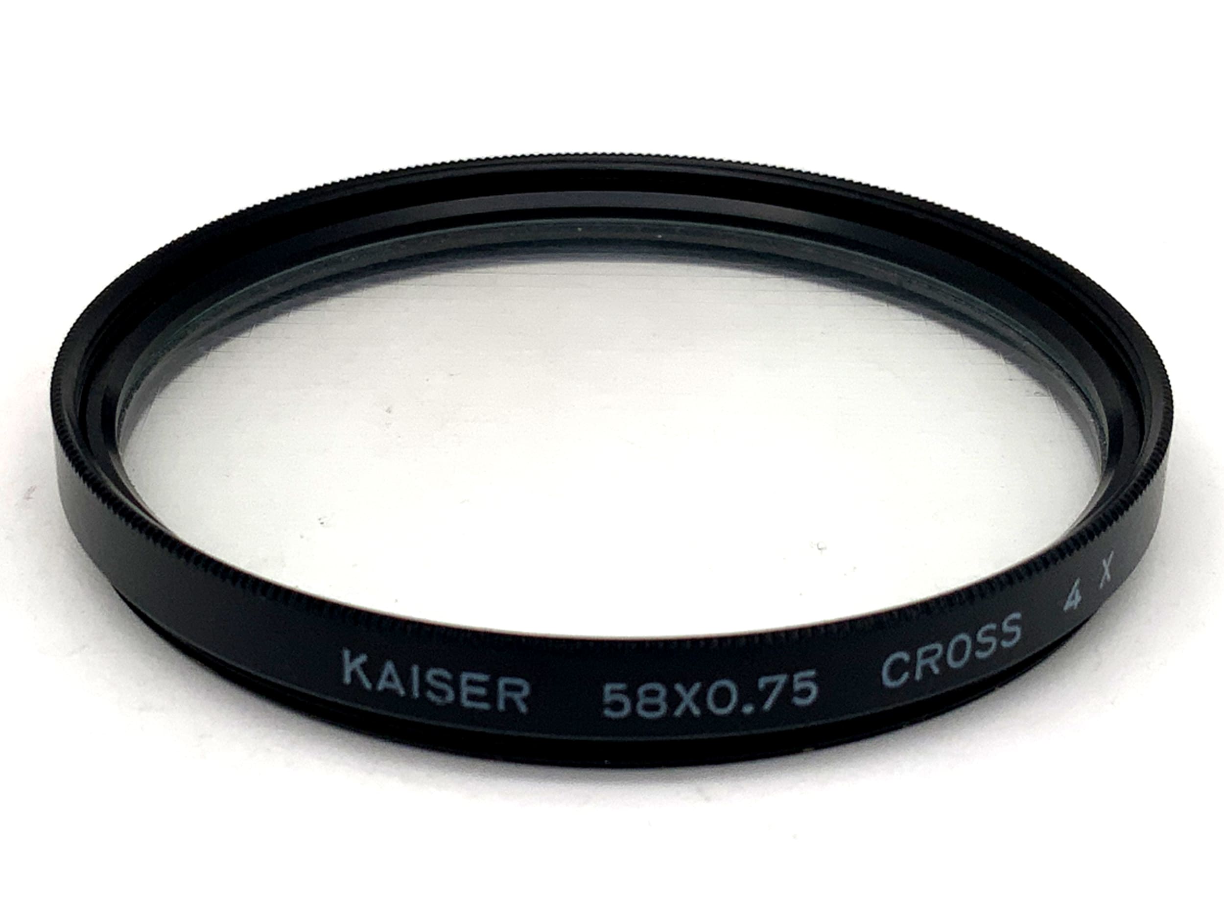 Kaiser Gitterfilter 58x0,75 Cross 4x Filter 58mm Kreisförmig Filtergewinde