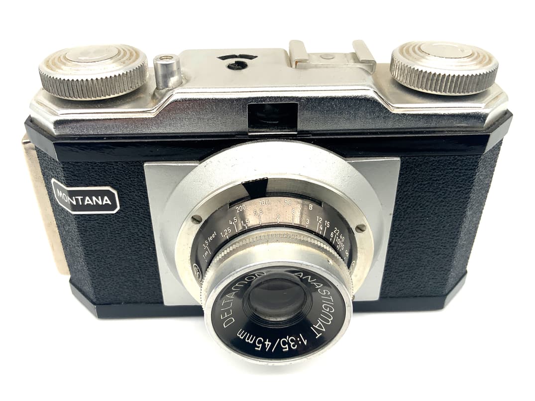 Montanus Montana Sucherkamera mit Deltamon-Anastigmat 45mm 1:3.5 Analogkamera