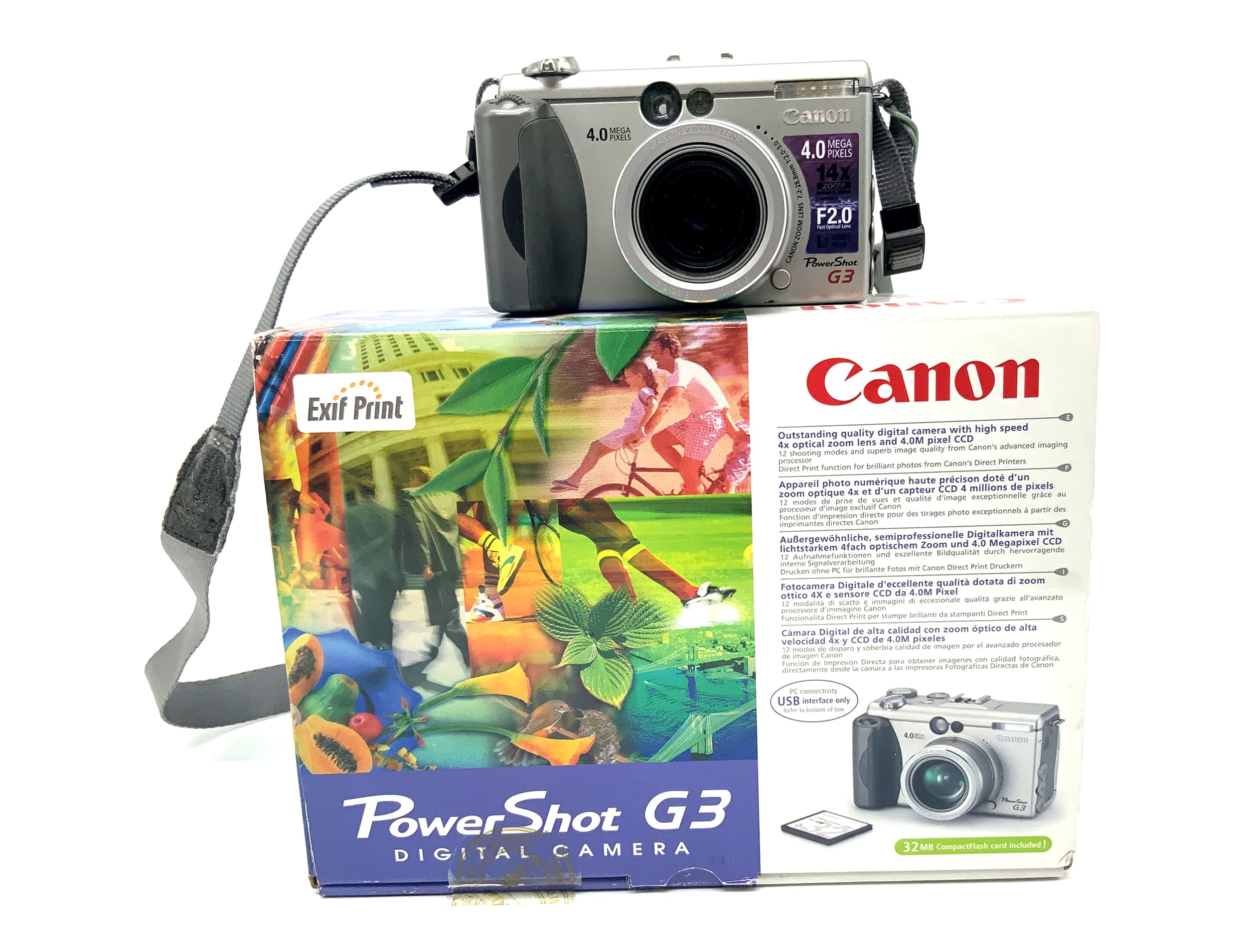 Canon G3 Digitale Kompaktkamera mit 7.2-28.8mm 1:2.0-3.1 in OVP