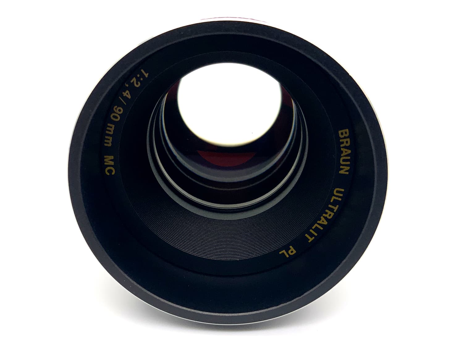 Braun Ultralit PL 90mm 1:2.4 Projektorlinse Lens Linse (Schneckengewinde) Pilz!