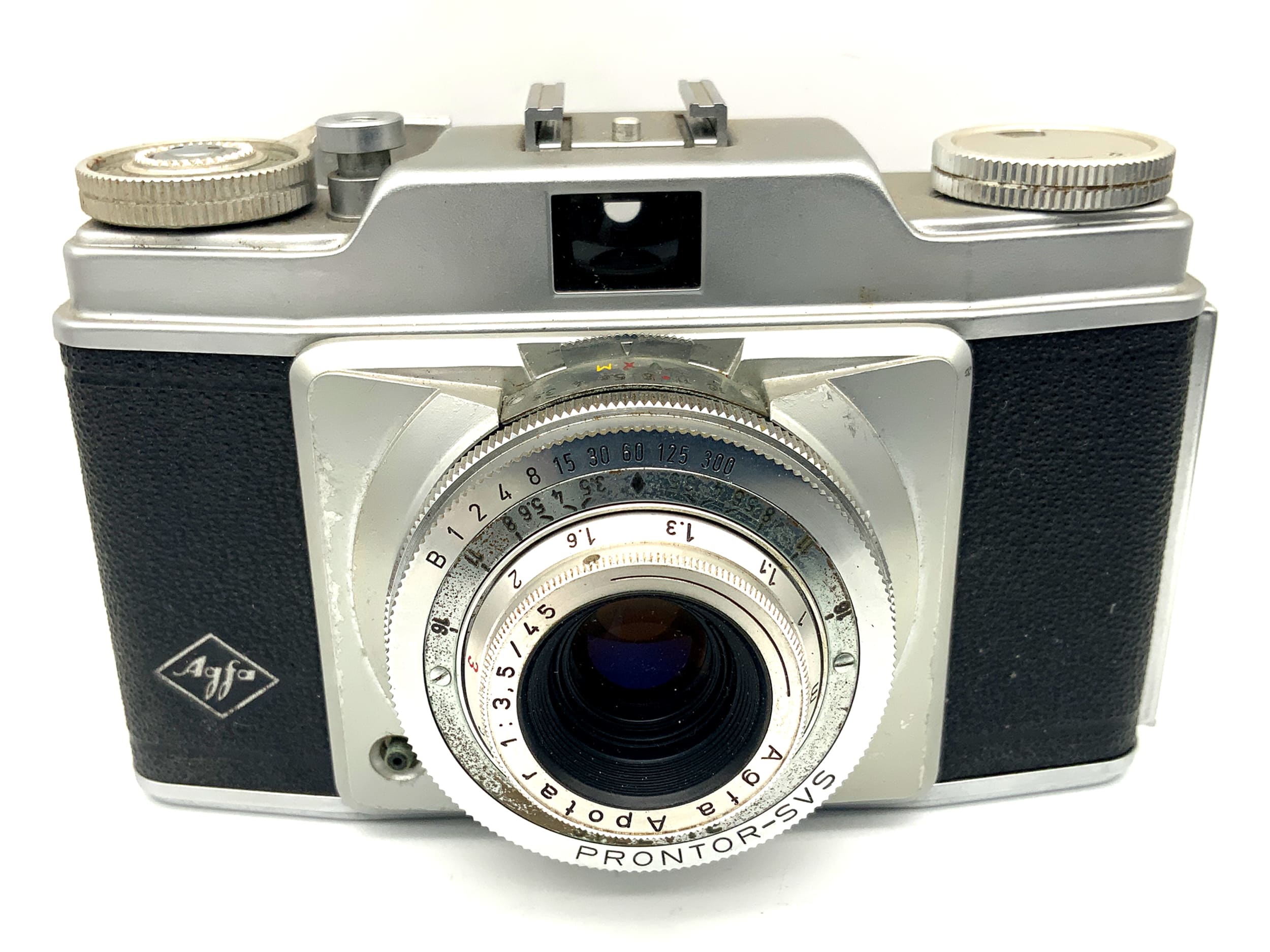 Agfa Silette Sucherkamera mit Apotar 45mm 1:3.5 Prontor-SVS Analogkamera