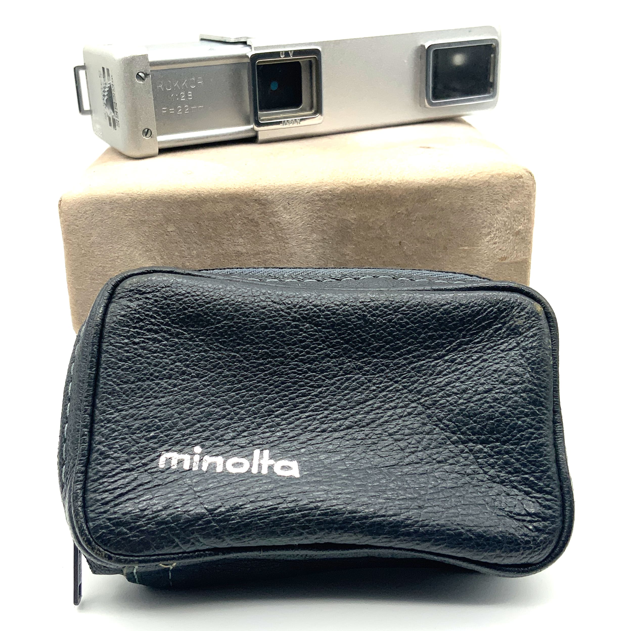 Minolta 16 Miniaturkamera mit Rokkor 22mm 1:2.8 Kleinstbildkamera