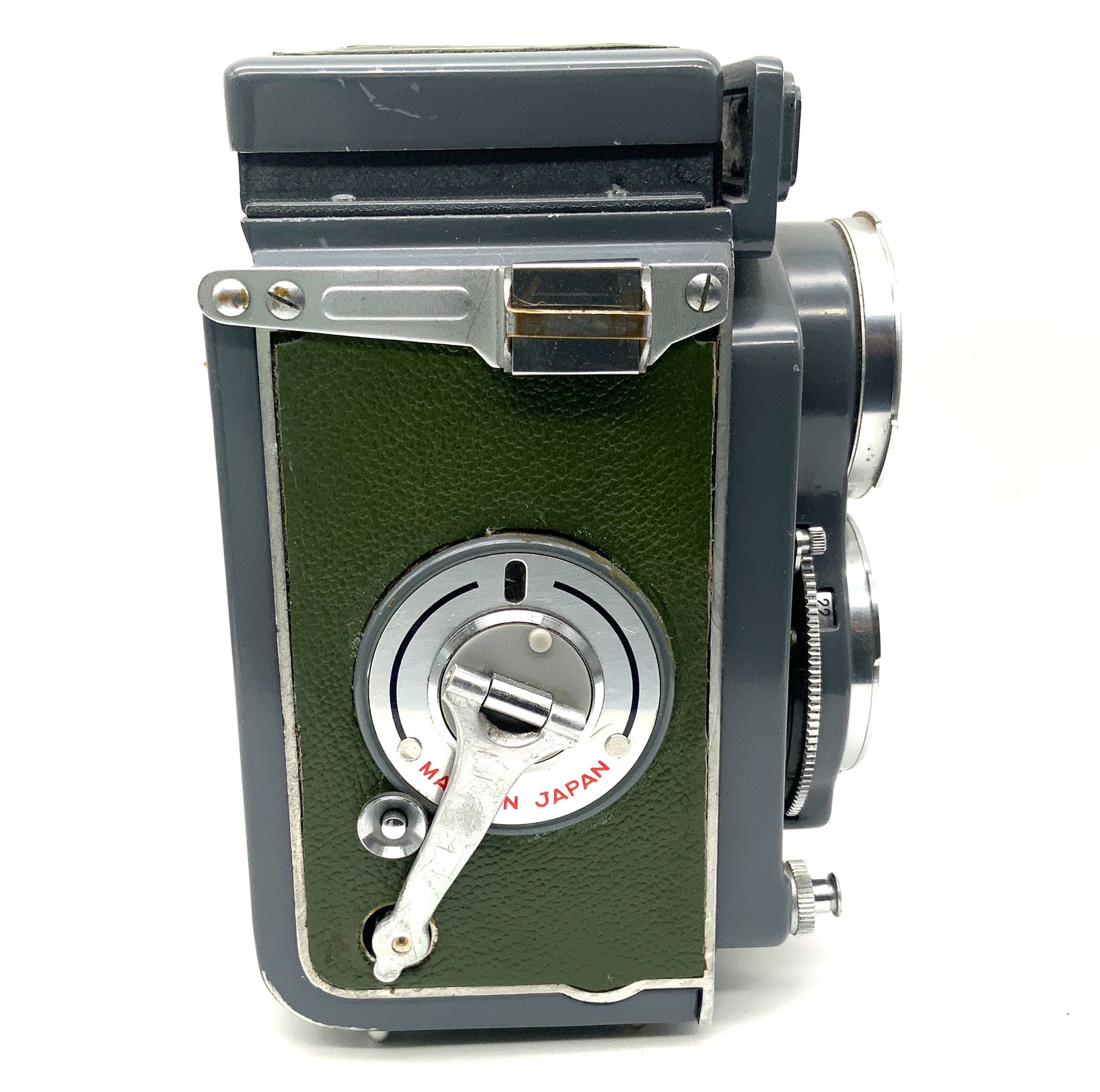 Yashica 44 TLR mit Yashicor 60mm 1:3.5 Copal SV Zweiäugige Analogkamera