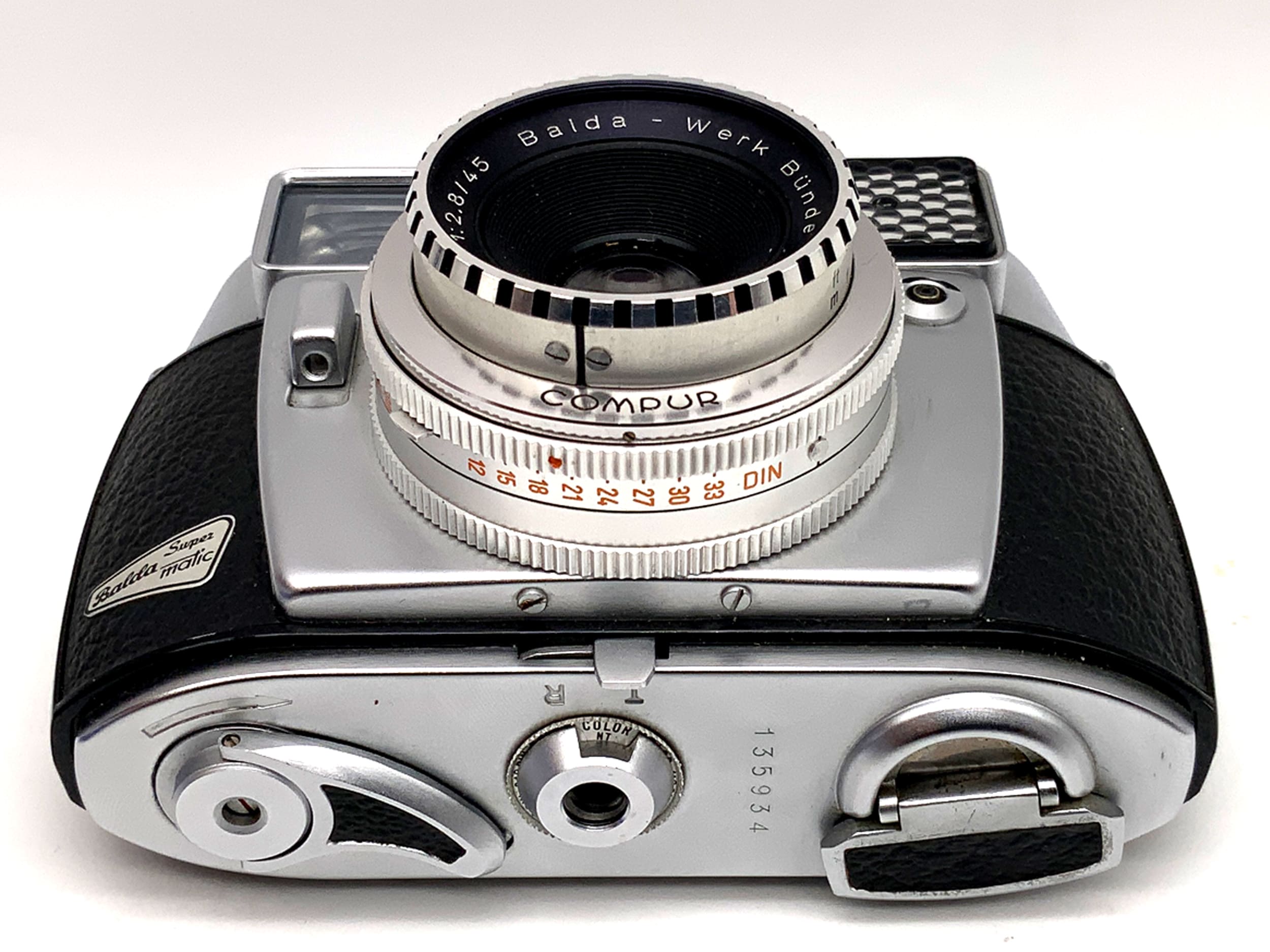 Balda Super matic Sucherkamera mit Color-Baldanar 1:2.8/45 !Beli defekt!