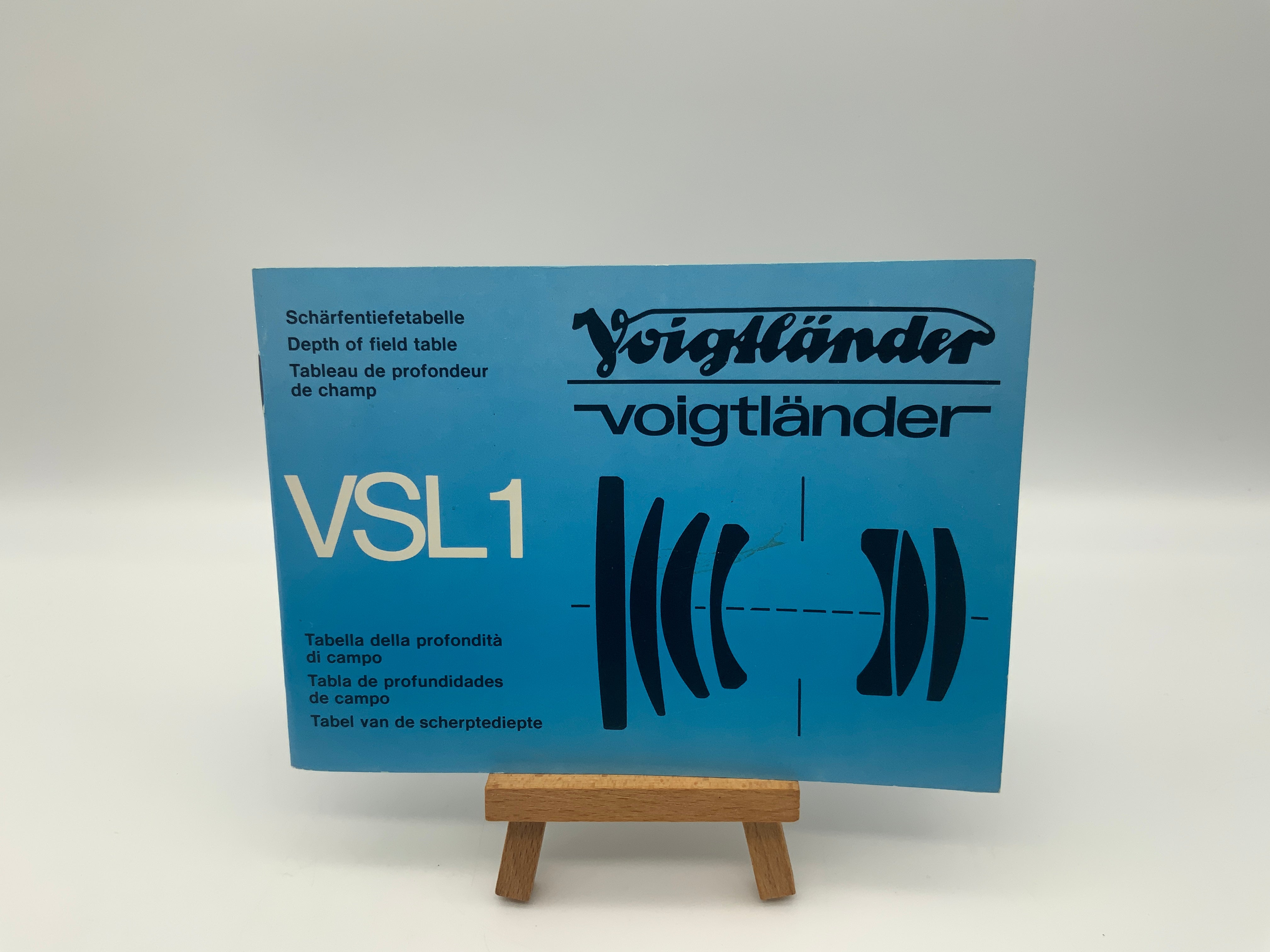 Voigtländer VSL 1 Schärfentiefetabelle Bedienungsanleitung Deutsch