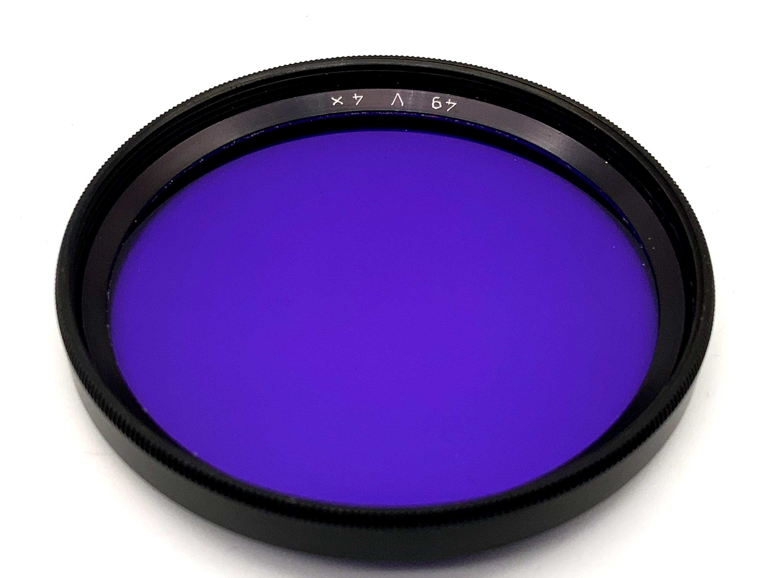 Farbfilter violett/violet V 4x Filter 49mm Kreisförmig Filtergewinde