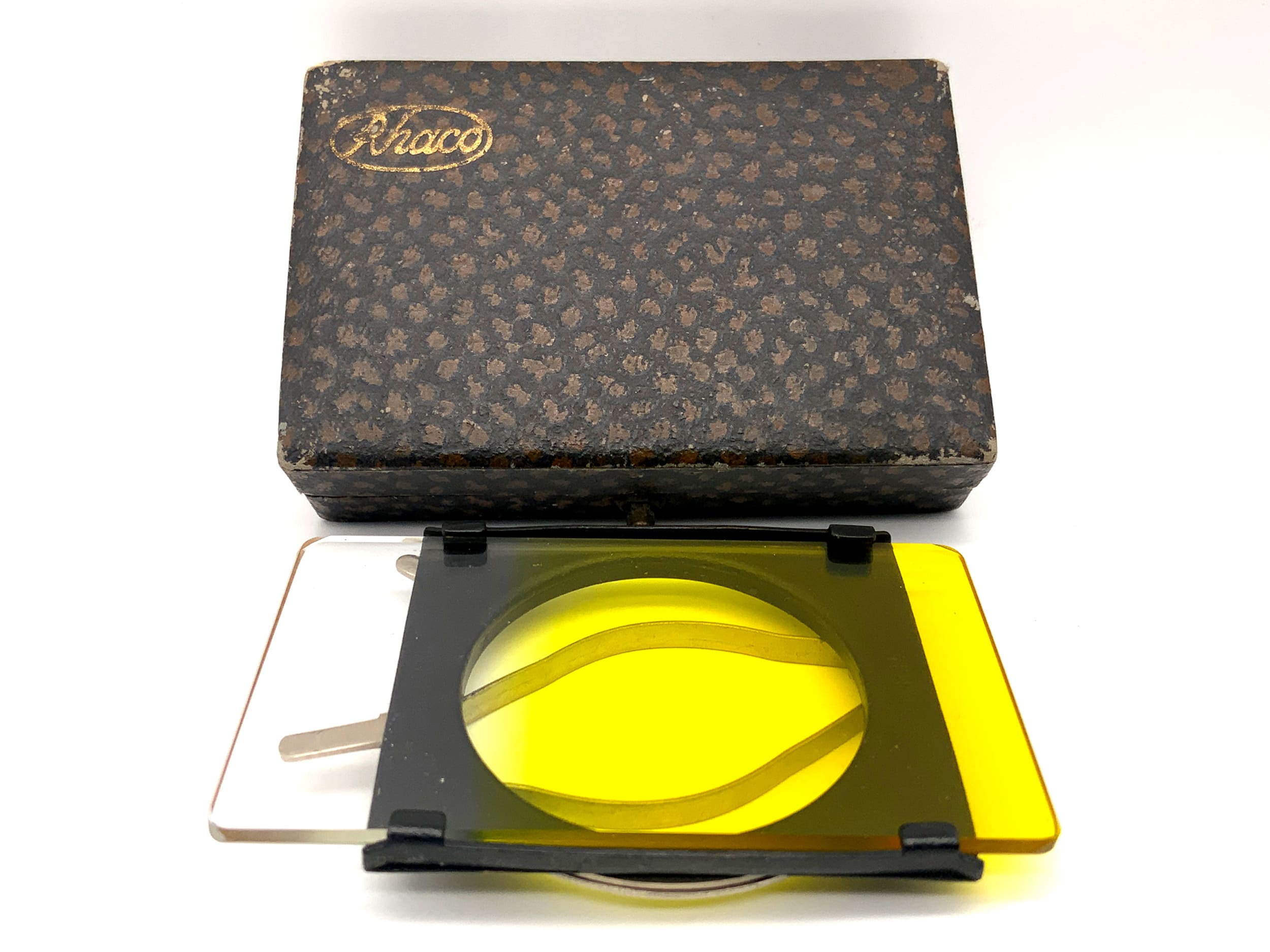 Rhaco Verlauffilter Orthoplan gelb yellow + Etui 7930 Filter 45x75mm Kreisförmig