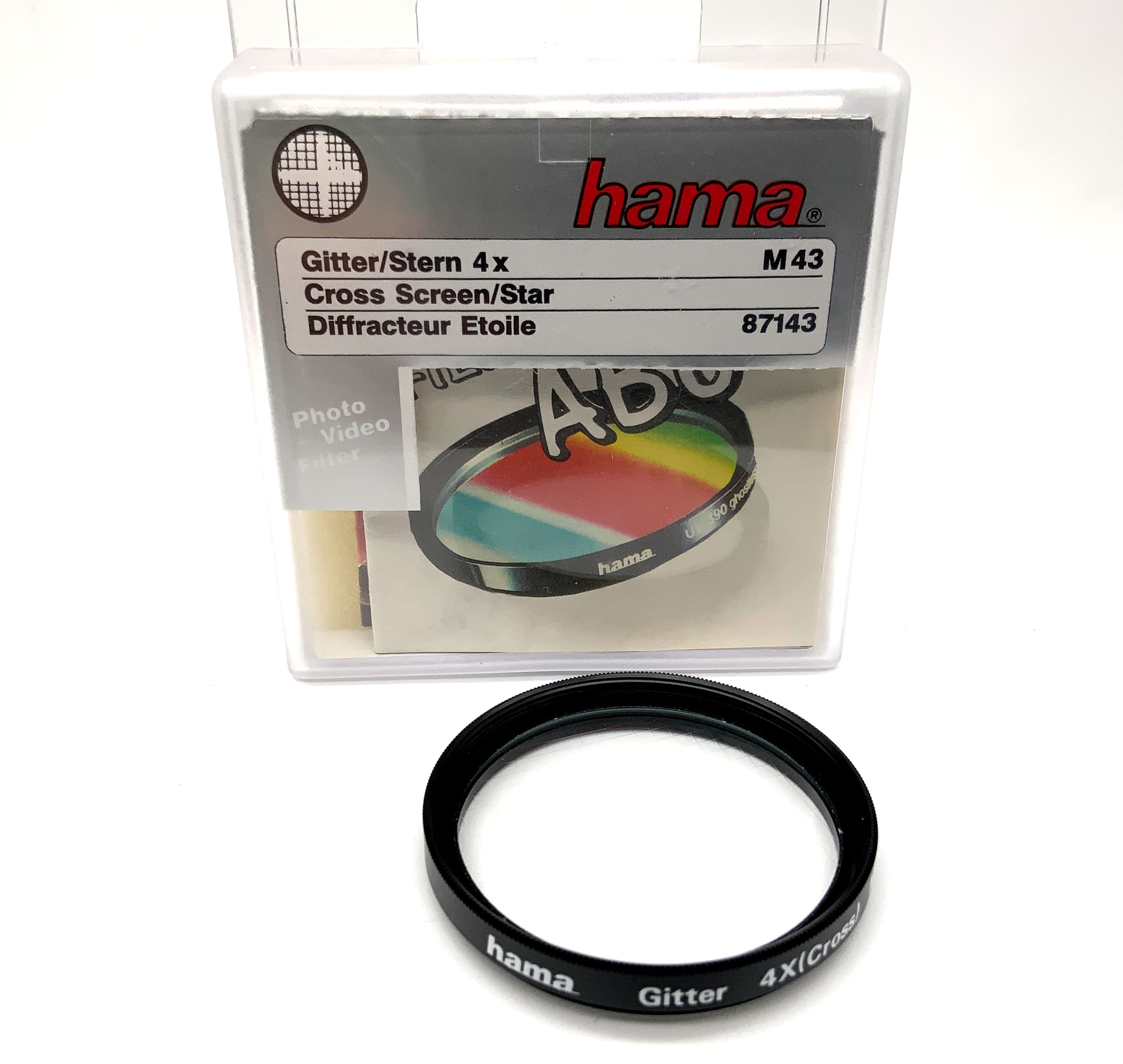 Hama Effektfilter Gitter 4x(Cross) M43 (VII) in OVP Filter 43mm Kreisförmig