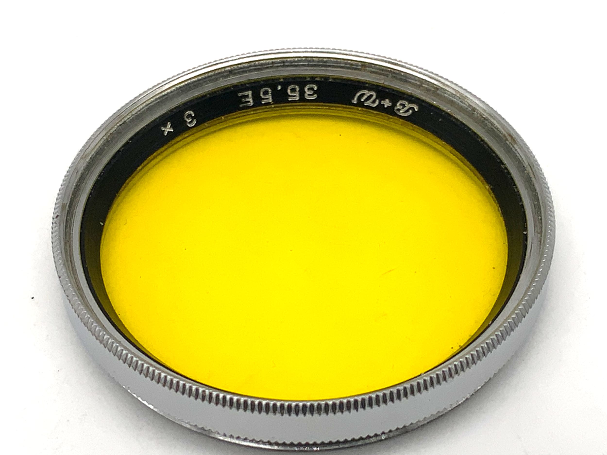 B+W Farbfilter 35,5E 3x gelb yellow in silber Filter 35,5mm Filtergewinde