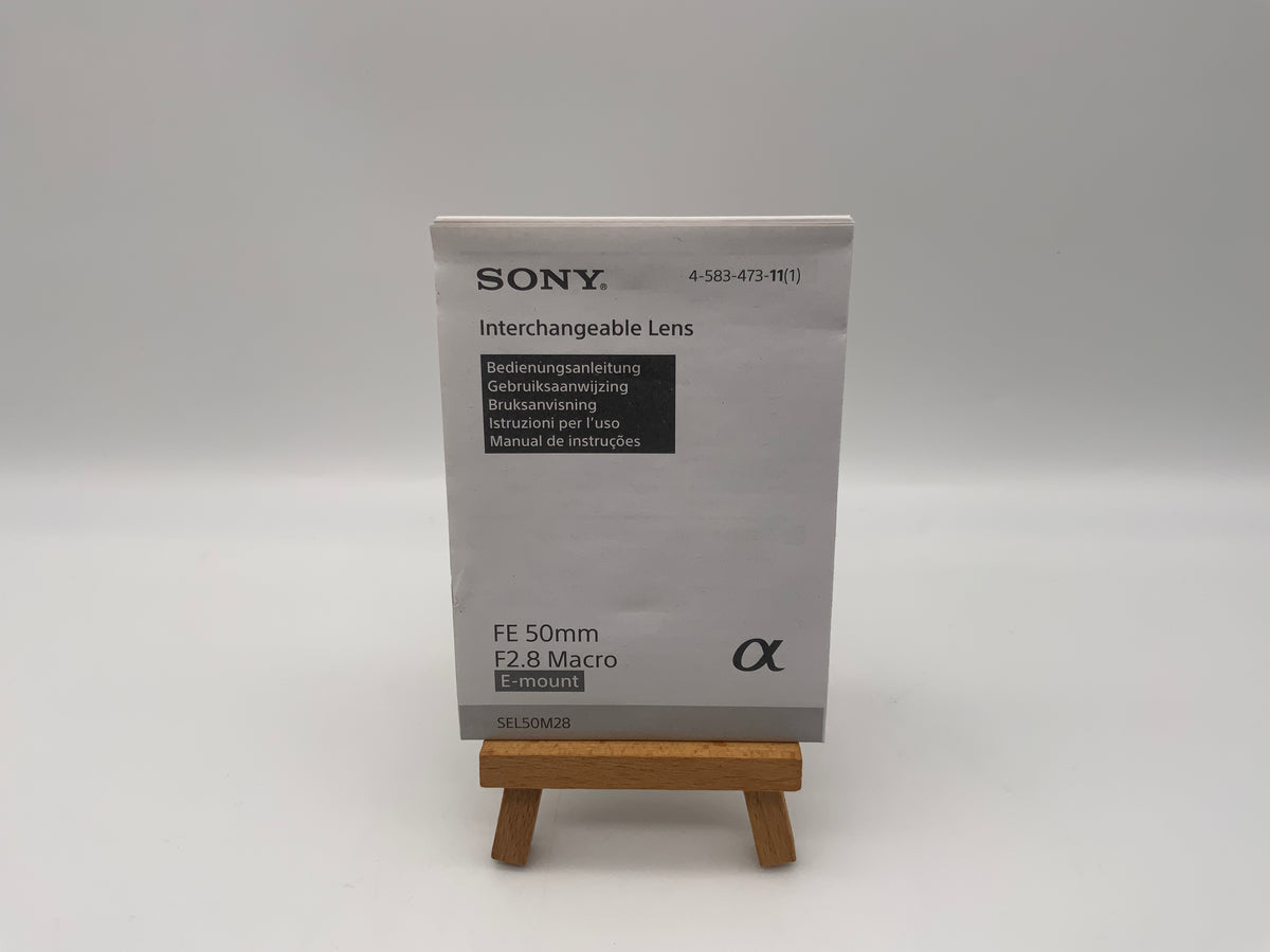 Sony FE 50mm F2.8 Macro alpha Bedienungsanleitung Deutsch