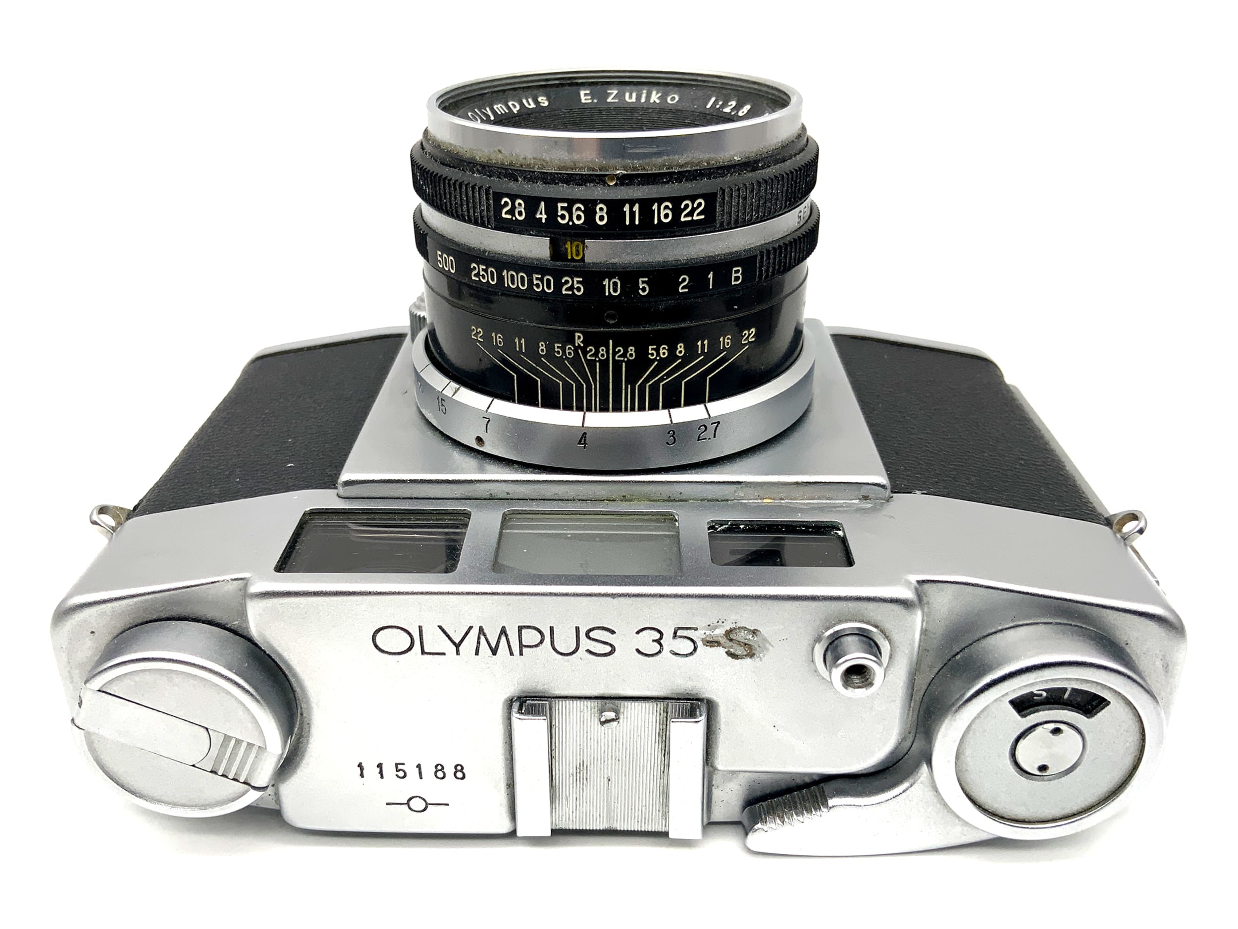 Appareil photo télémétrique Olympus 35-S avec objectif E.Zuiko 48 mm f/2.8, appareil photo compact argentique