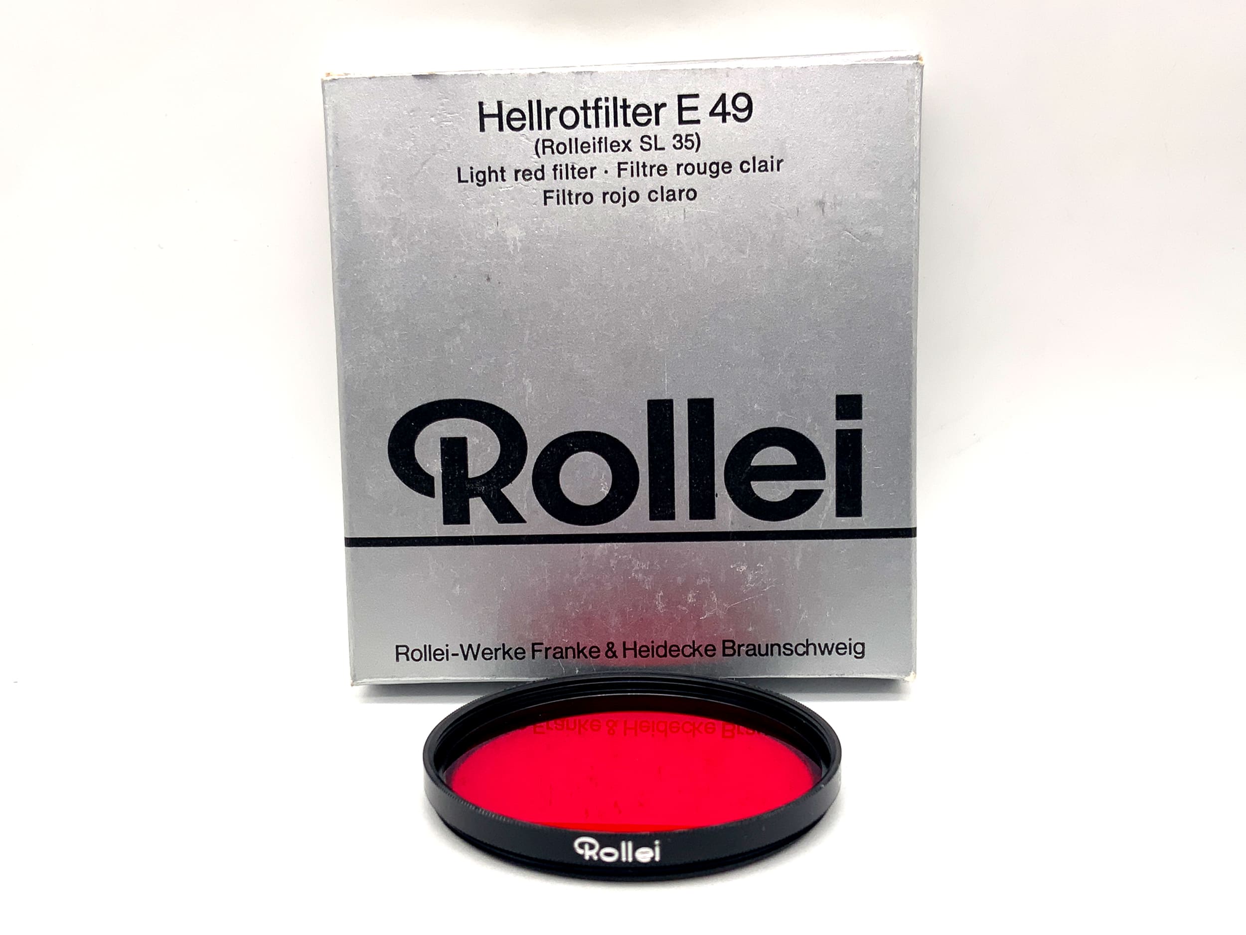 Rollei Farbfilter E49 hellrot light red (Rolleiflex SL 35) in OVP Filter 49mm