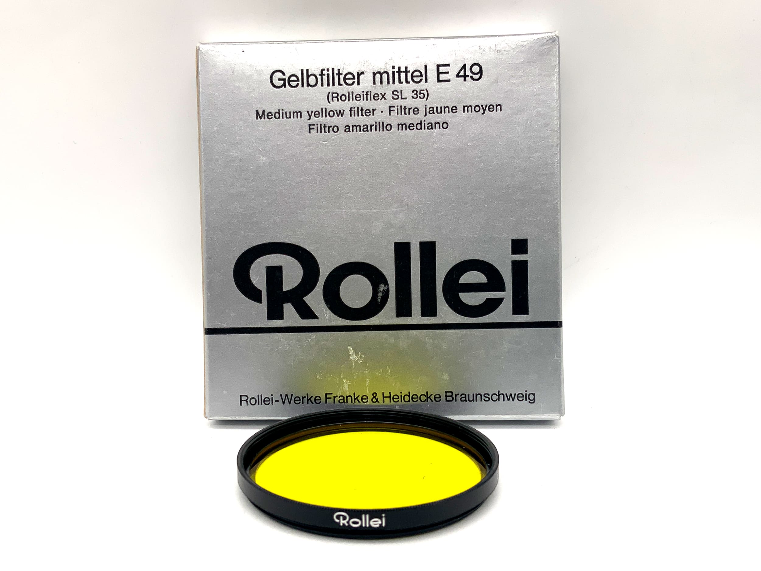 Rollei Farbfilter E49 gelb mittel medium yellow (Rolleiflex SL 35) in OVP 49mm