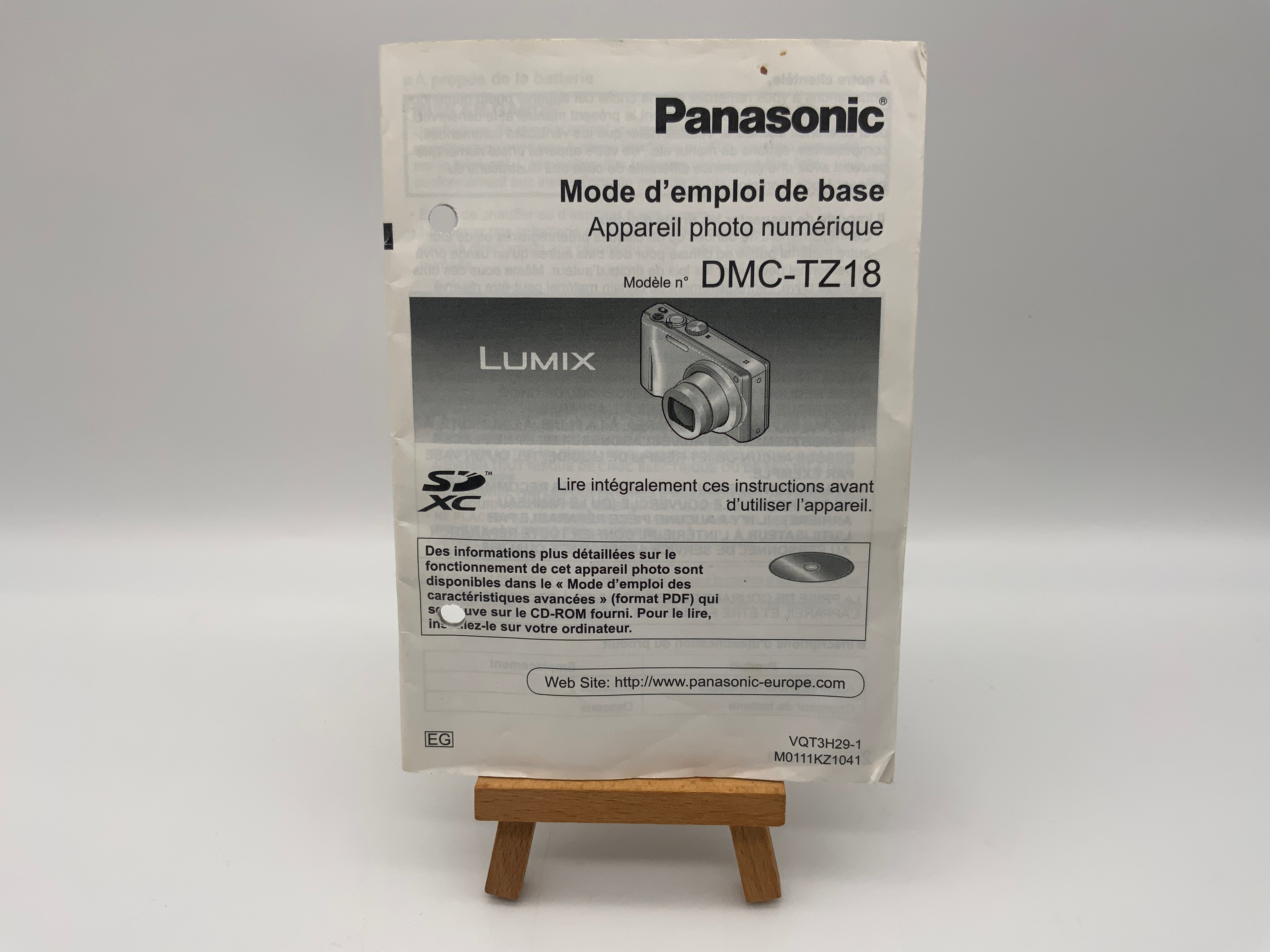 Panasonic DMC-TZ18 Bedienungsanleitung Französisch