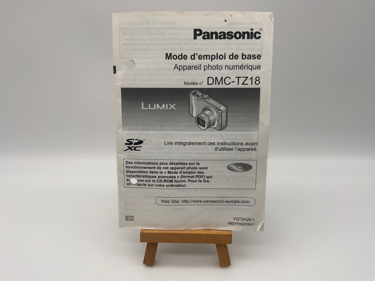 Panasonic DMC-TZ18 Bedienungsanleitung Französisch