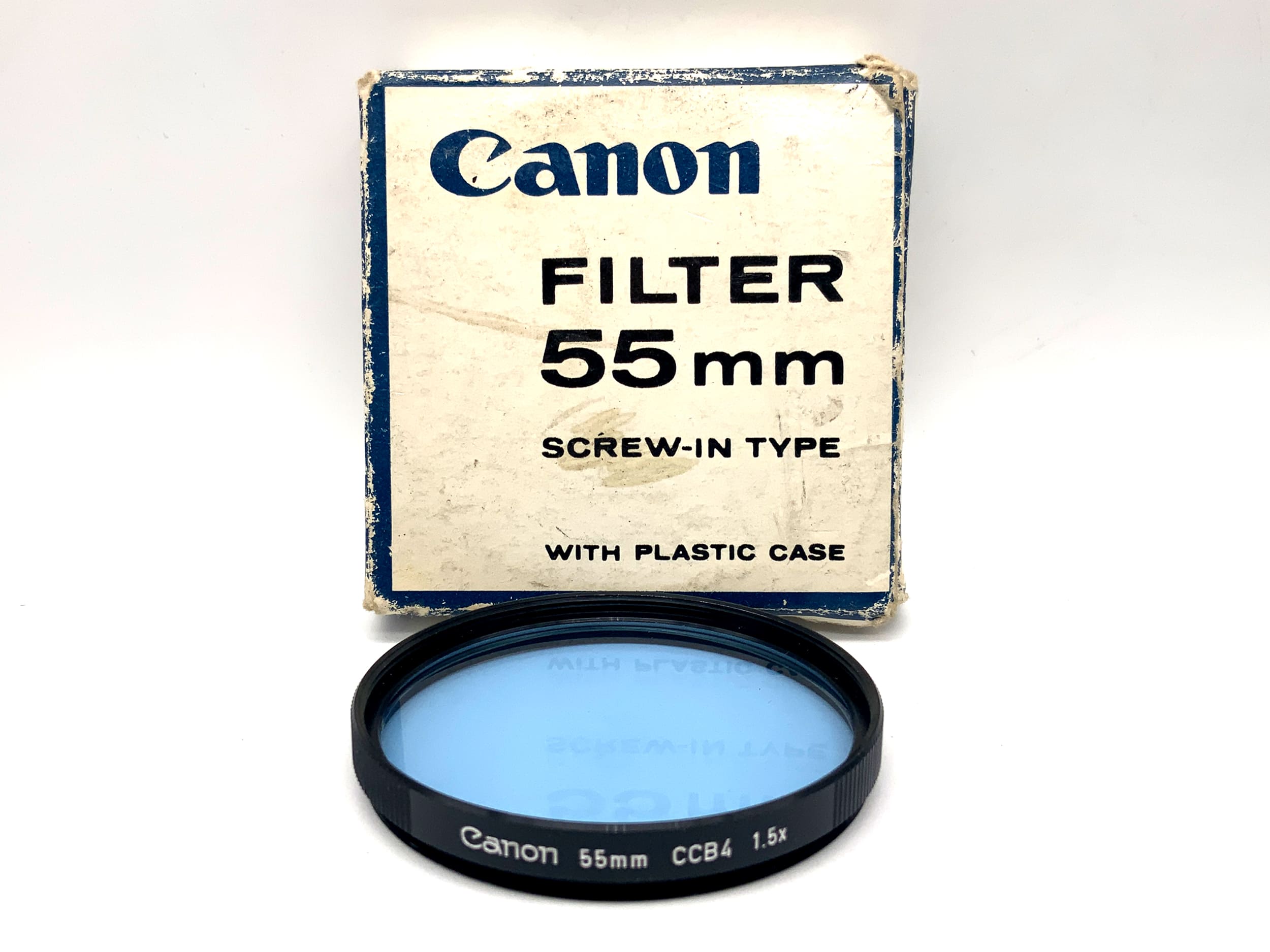 Filtre de couleur bleu Canon CCB4 1,5x dans son emballage d'origine, filetage de 55 mm