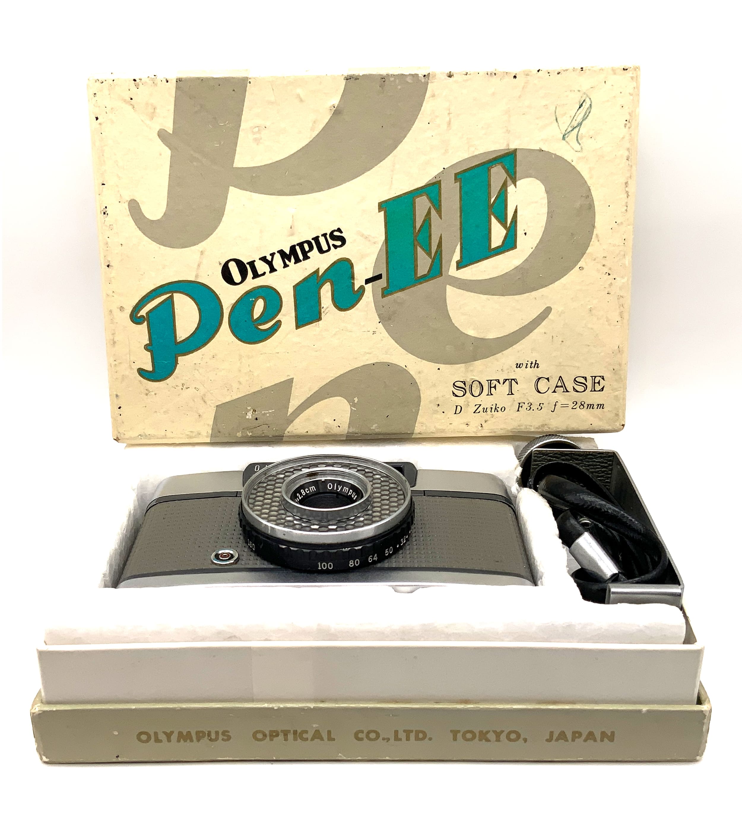 Olympus PEN-EE Sucherkamera mit D.Zuiko 28mm 1:3.5 in OVP Analogkamera