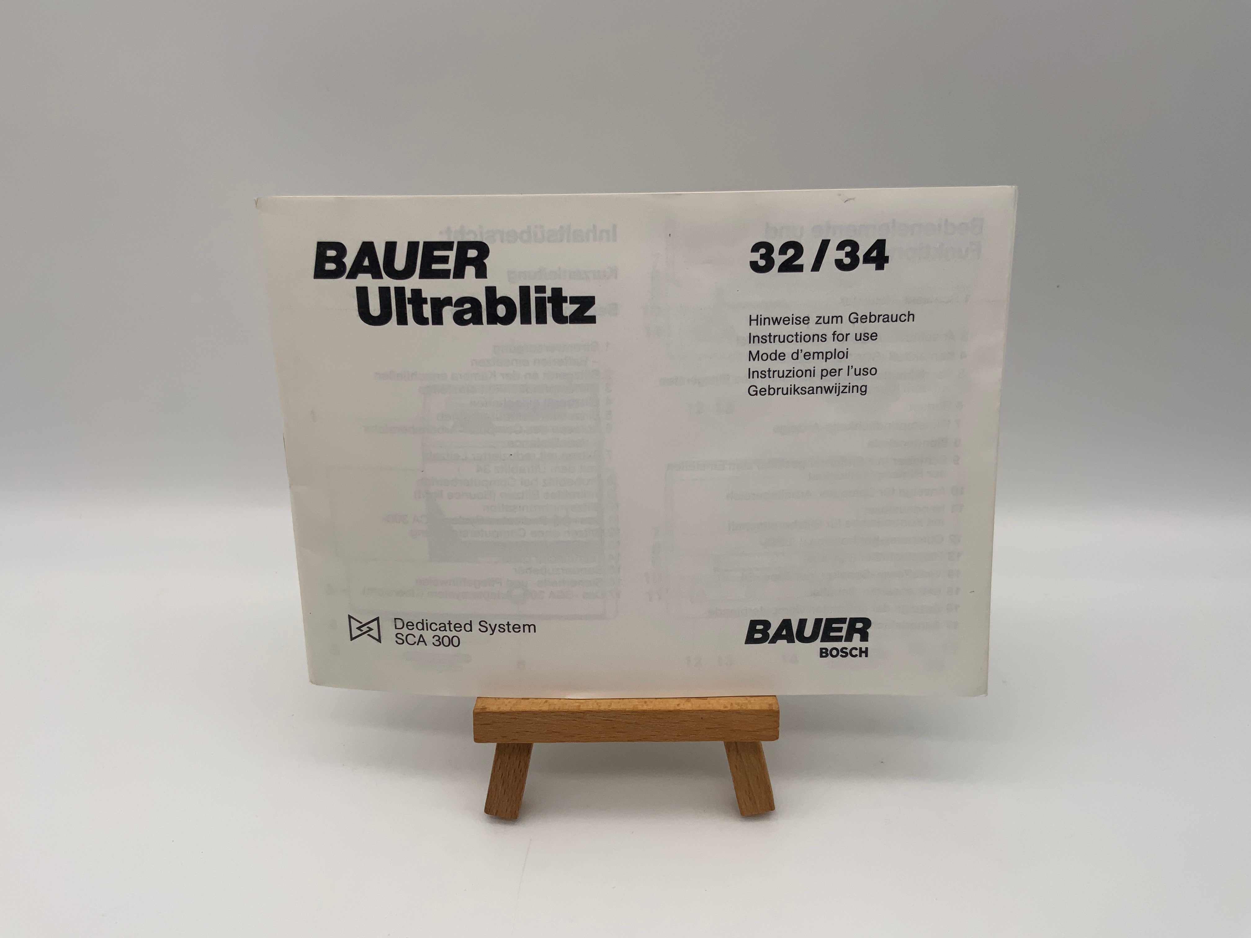 Bauer Ultrablitz 32/34 SCA 300 Bedienungsanleitung Deutsch