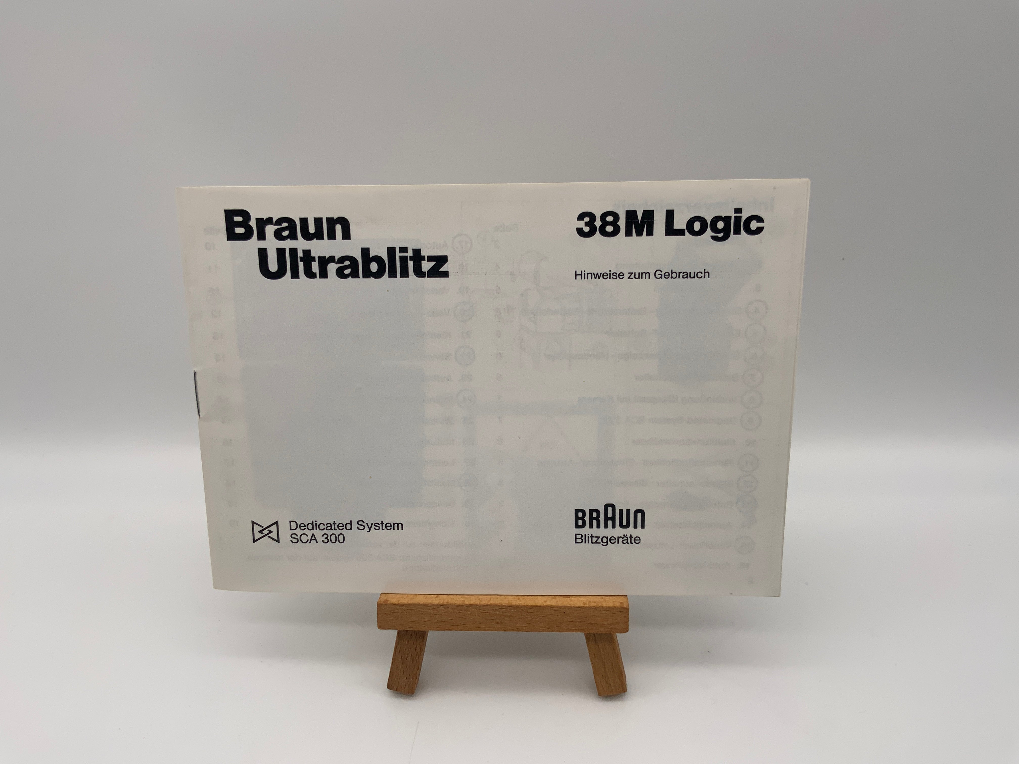 Braun Ultrablitz 38M Logic SCA 300 Bedienungsanleitung Deutsch
