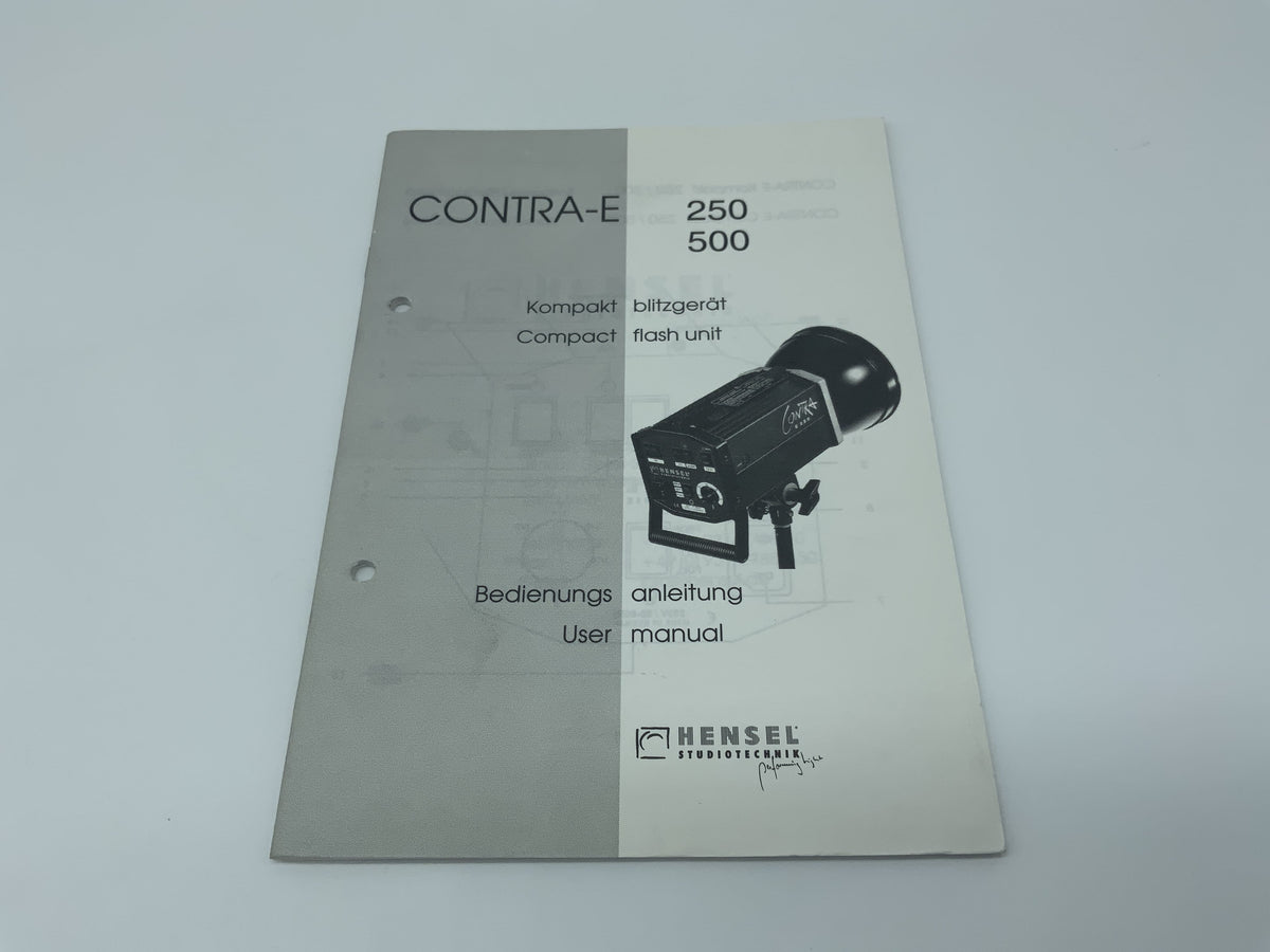 Contra-E 250 / 500 Kompakt Blitzgerät Bedienungsanleitung Deutsch