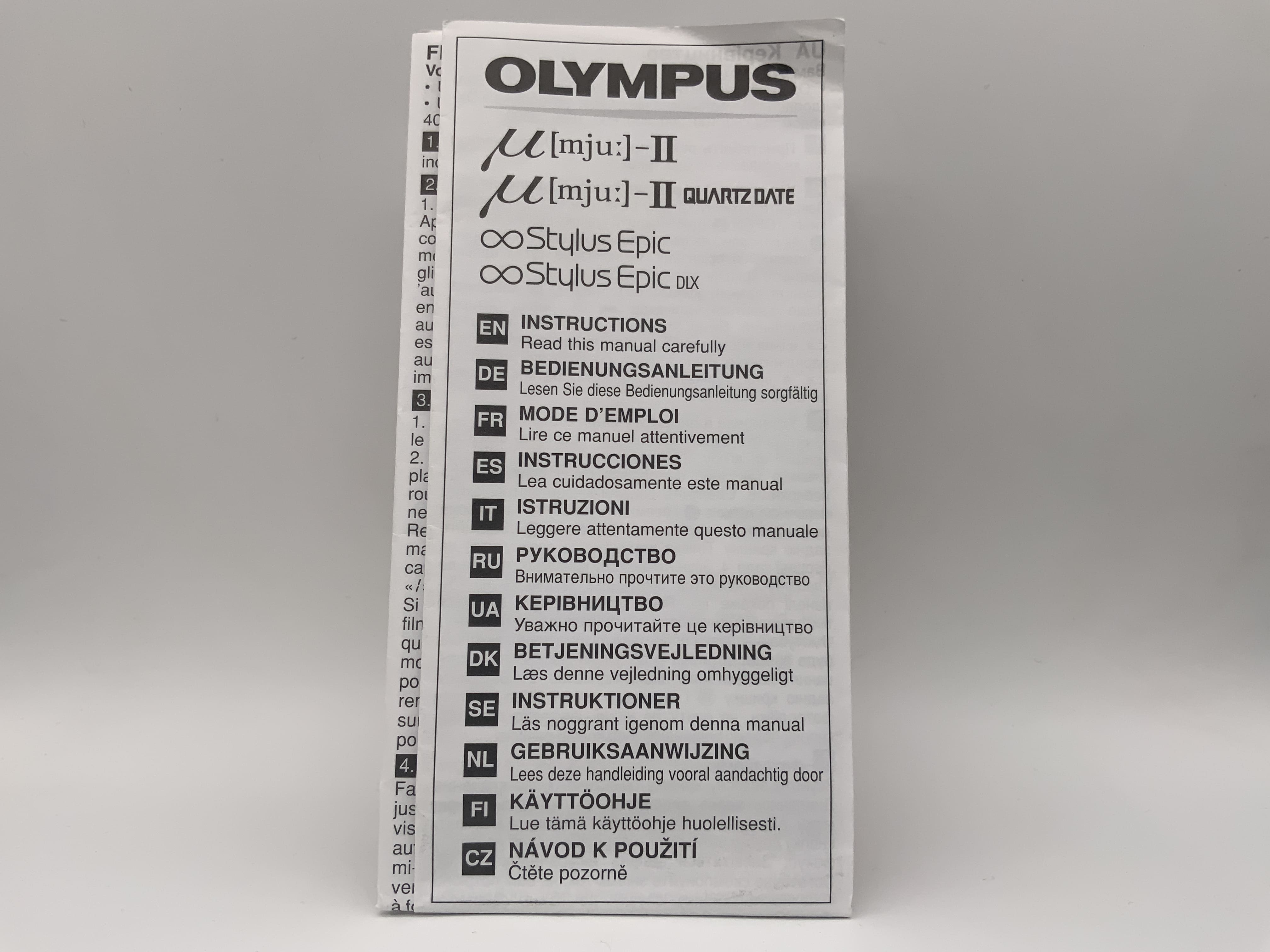 Olympus mju-II mju-II Quartzdate Bedienungsanleitung Deutsch