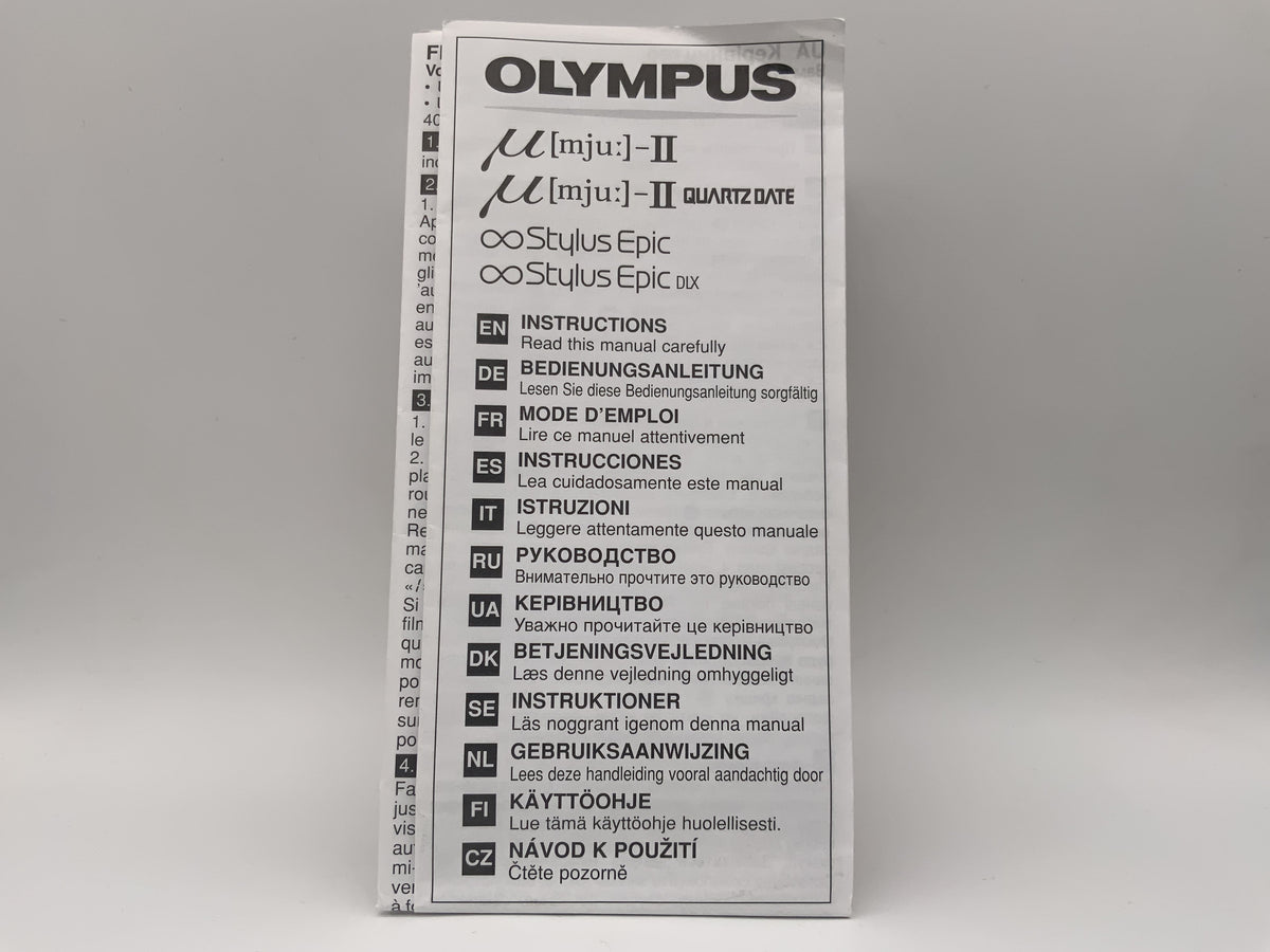 Olympus mju-II mju-II Quartzdate Bedienungsanleitung Deutsch