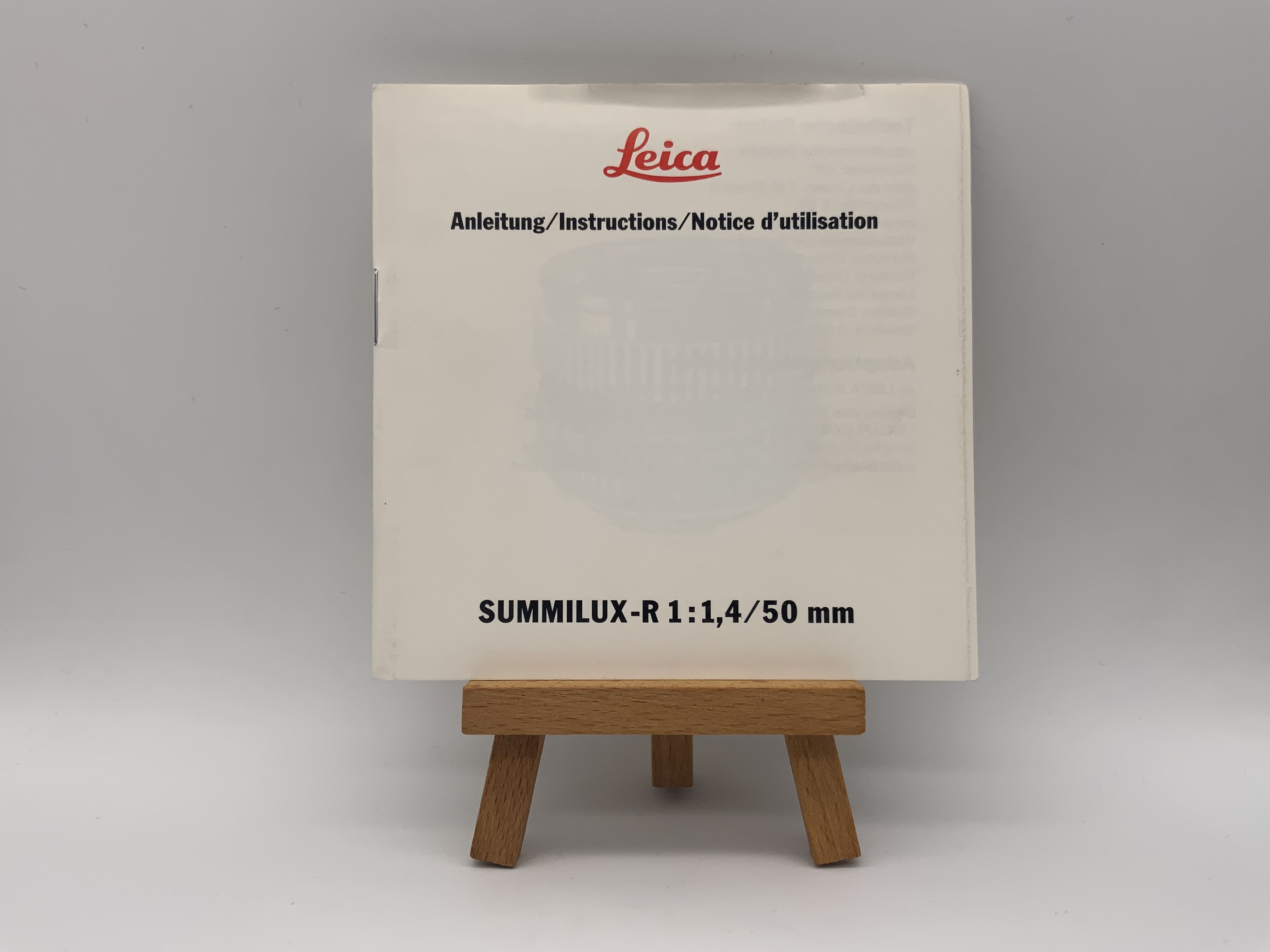 Leica Summilux-R 1:1.4/50mm Bedienungsanleitung Deutsch