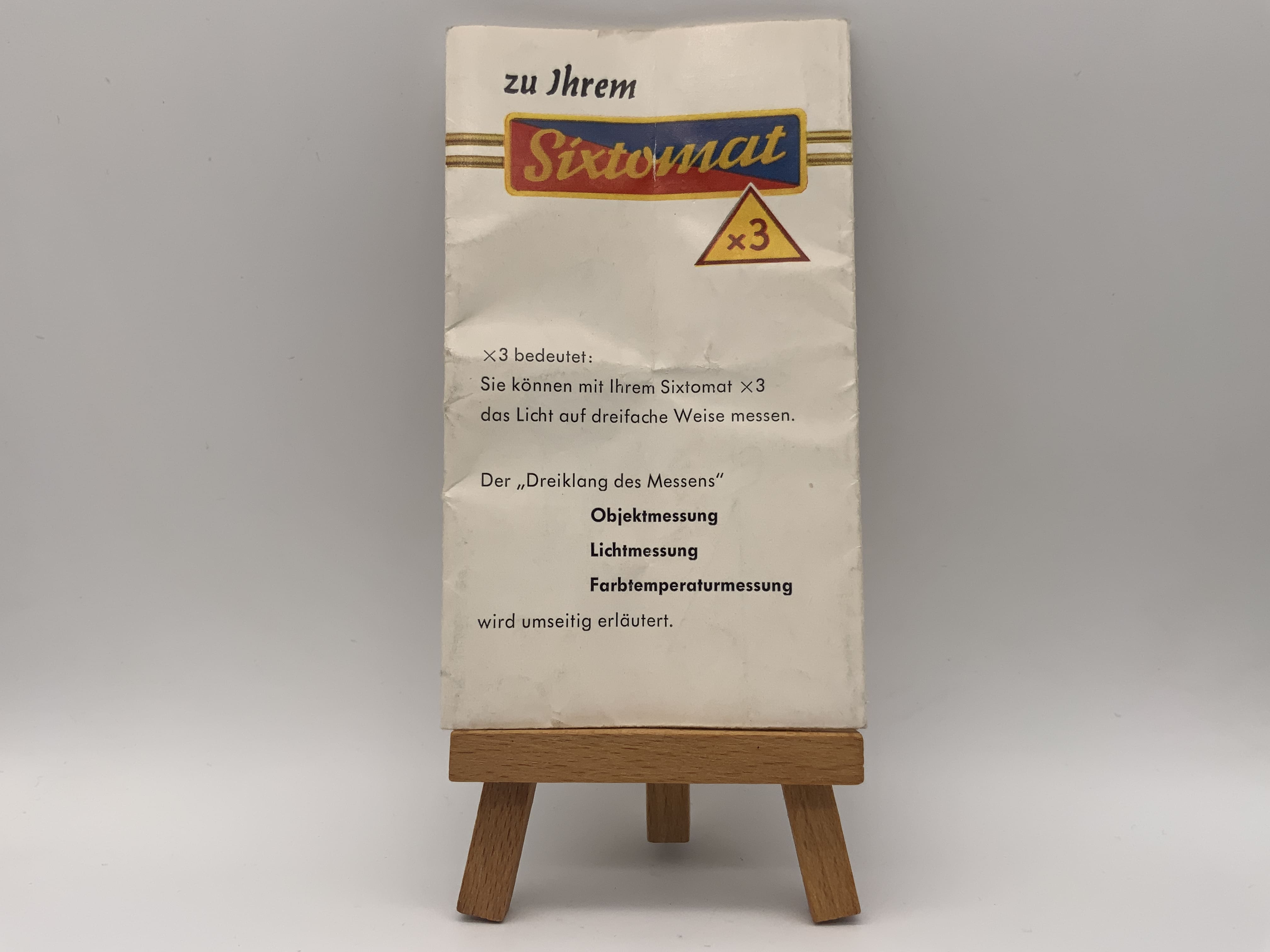 Gossen Sixtomat Die goldene Richtschnur zu Ihrem Sixtomat Infoheft Deutsch